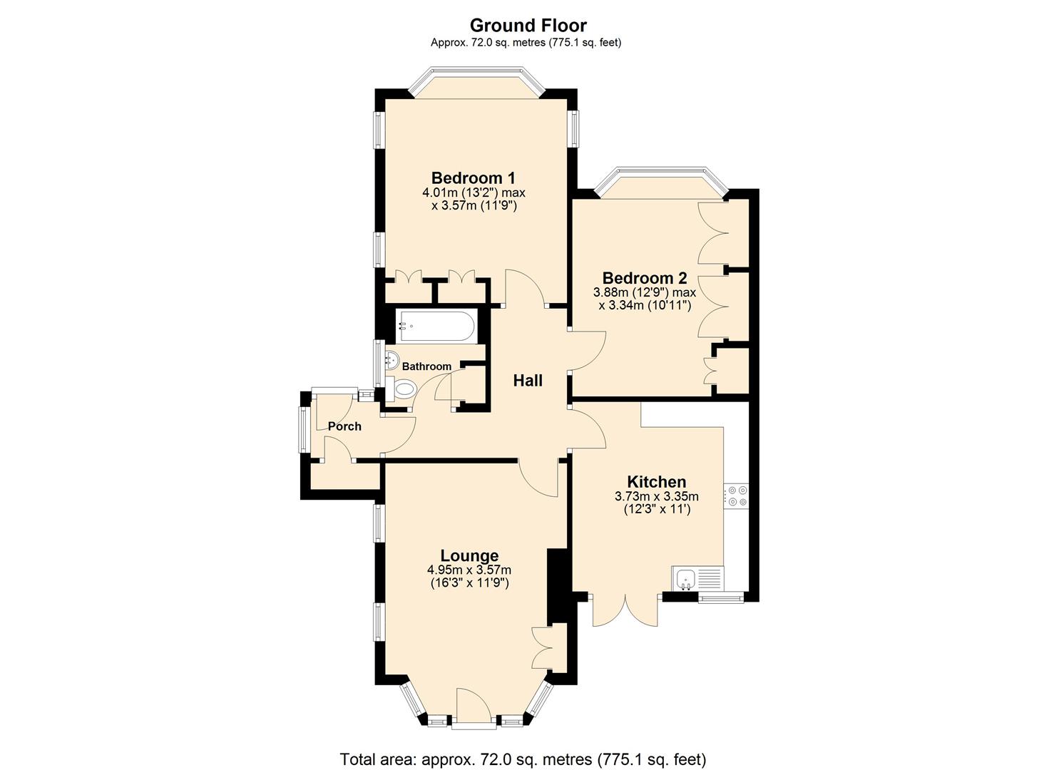 12, Four Acre Close, Kirk Ella floorplan
