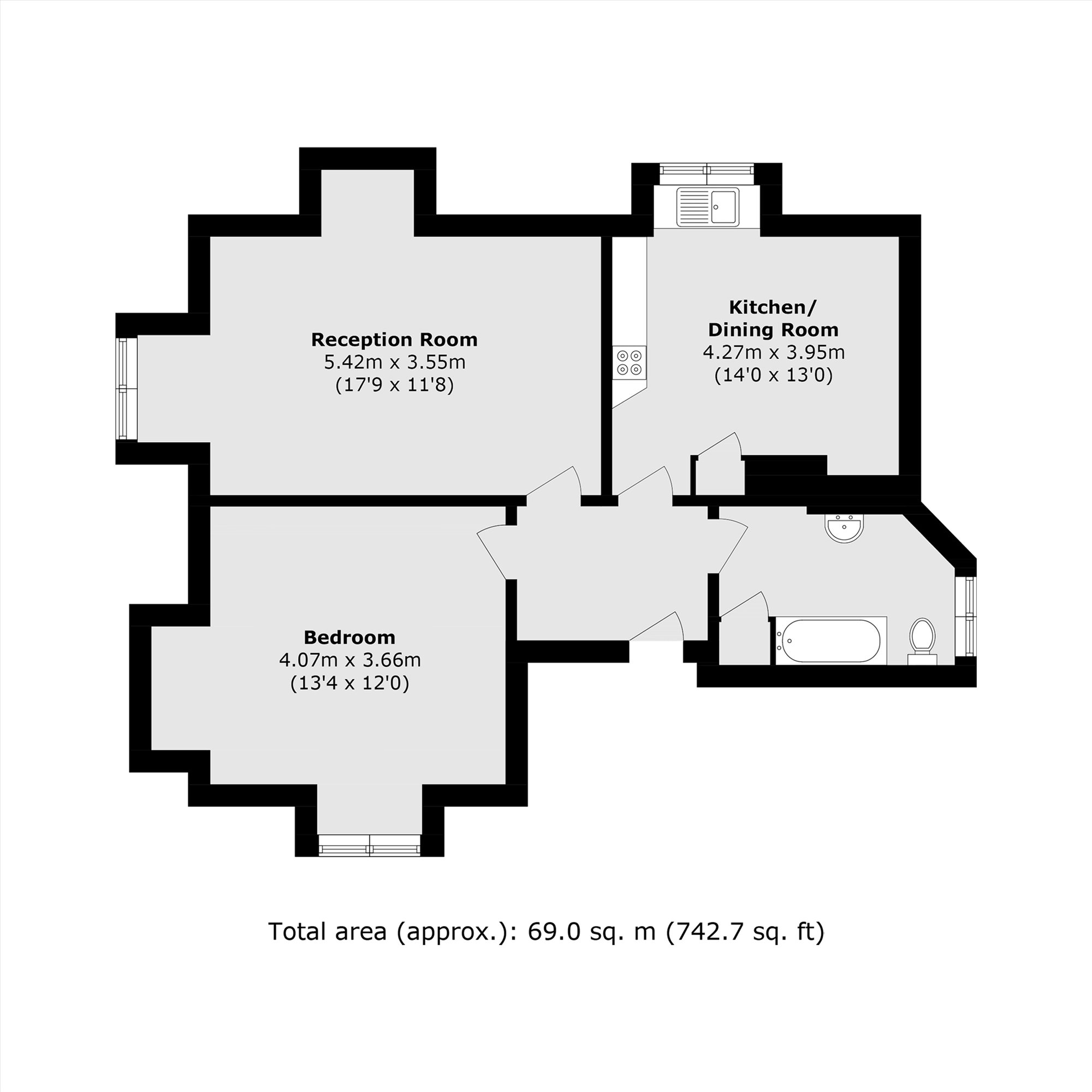 36D, Strawberry Hill Road, Twickenham floorplan