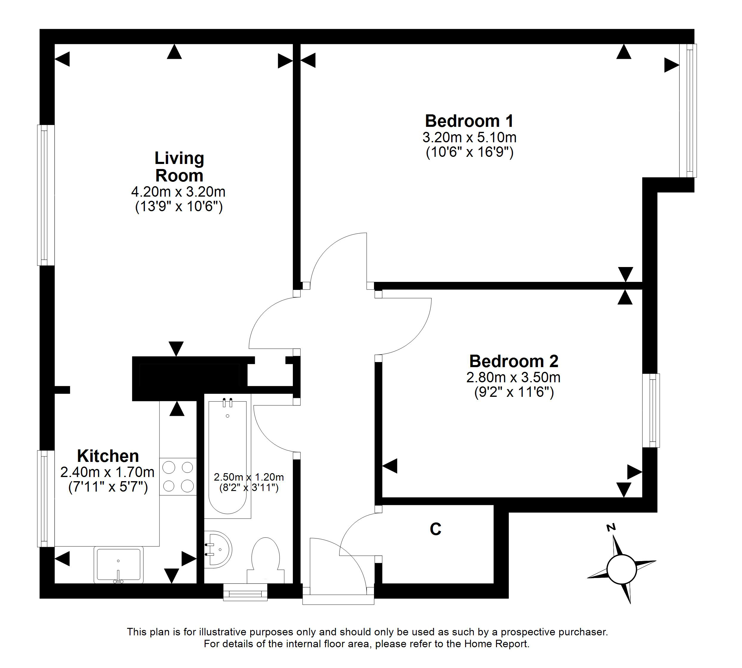 76, Pilton Place, Edinburgh floorplan