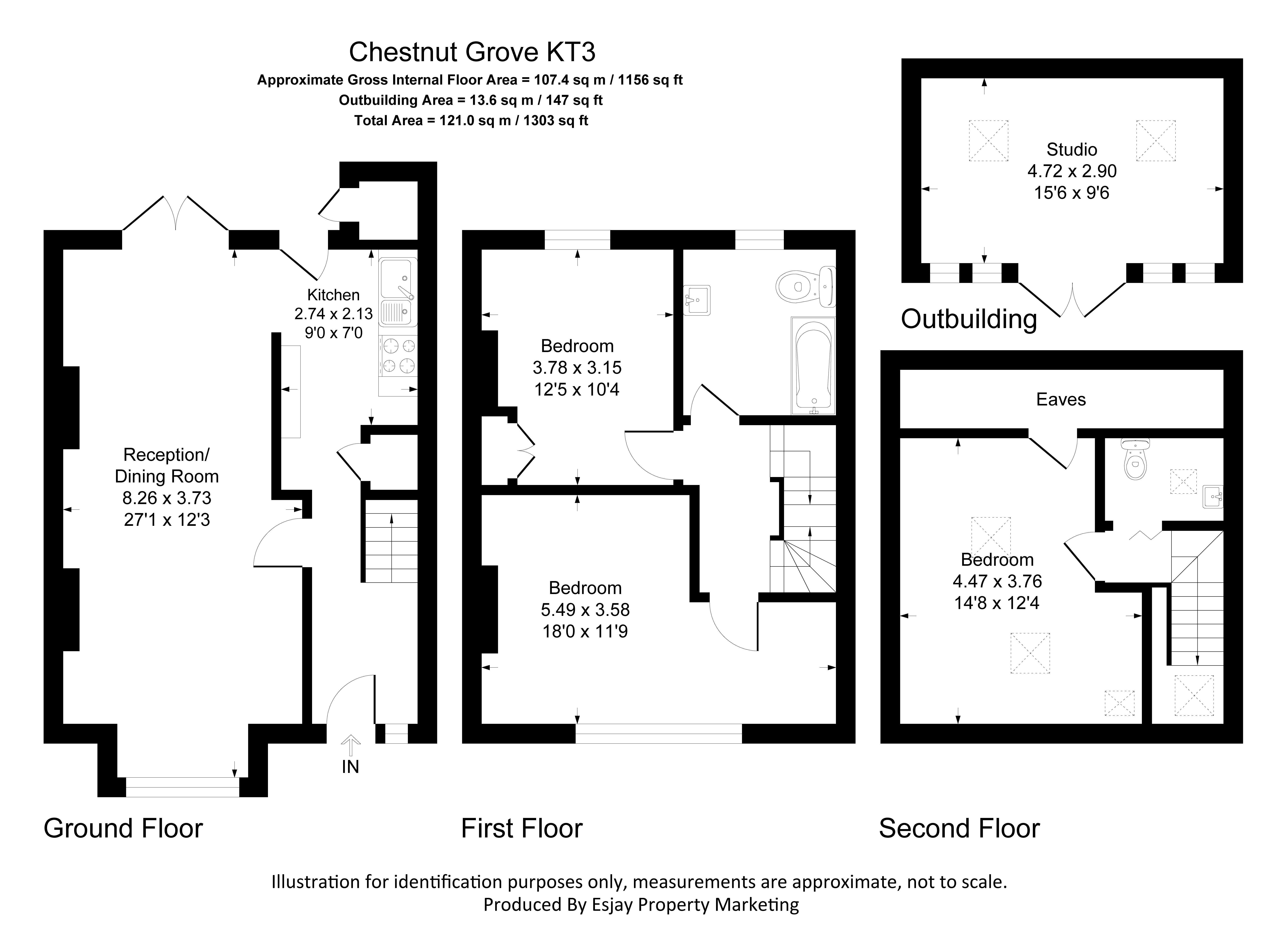 130, Chestnut Grove, New Malden floorplan