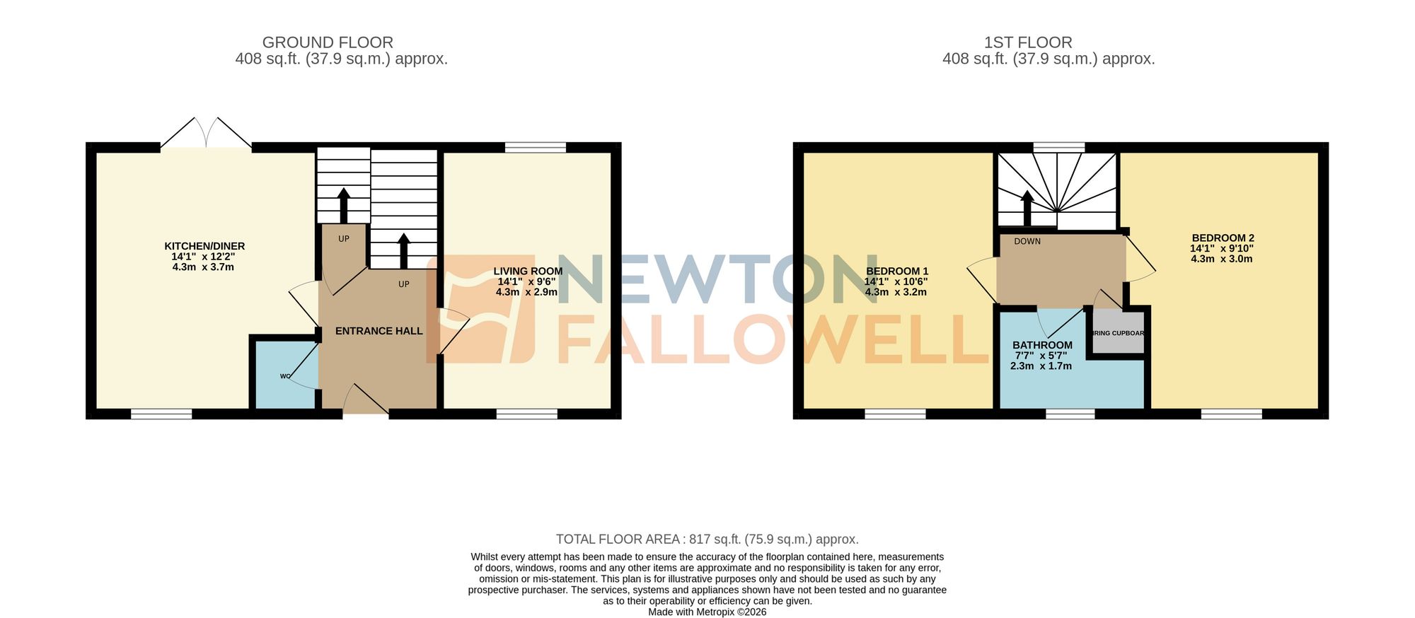 6 White Hart Close, Leicester floorplan