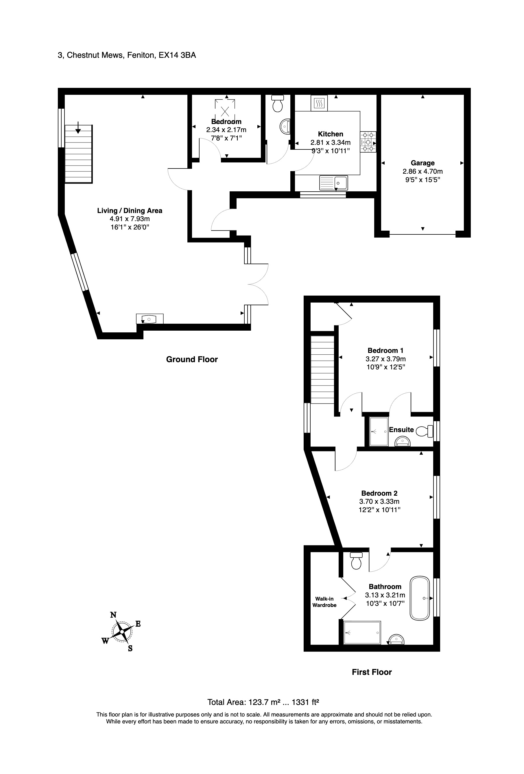 3, Chestnut Mews, Honiton floorplan