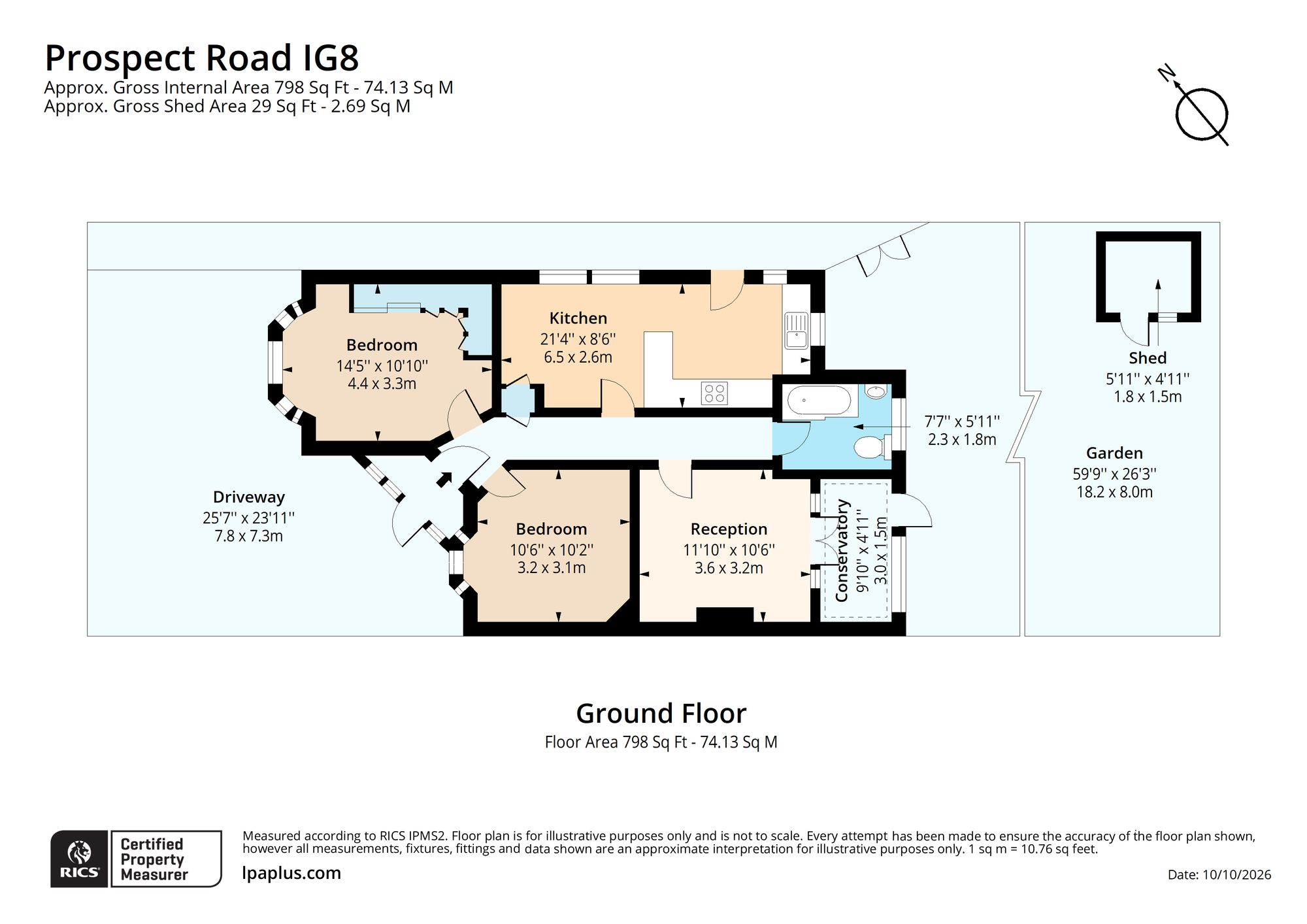 259 Prospect Road, Woodford Green floorplan