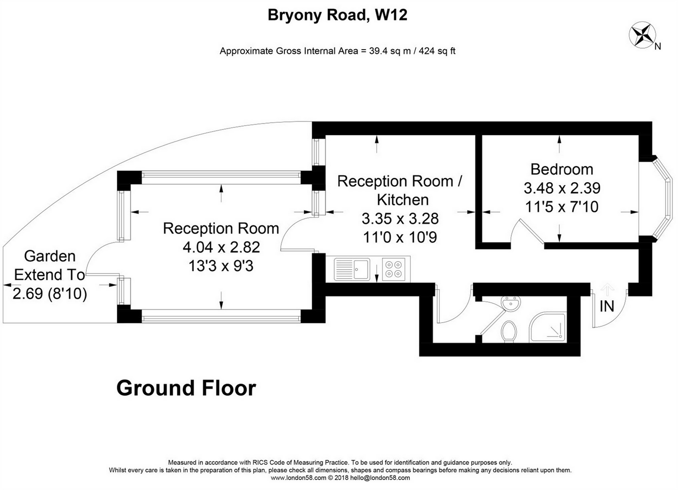 1 Bedrooms Flat to rent in Bryony Road, London W12