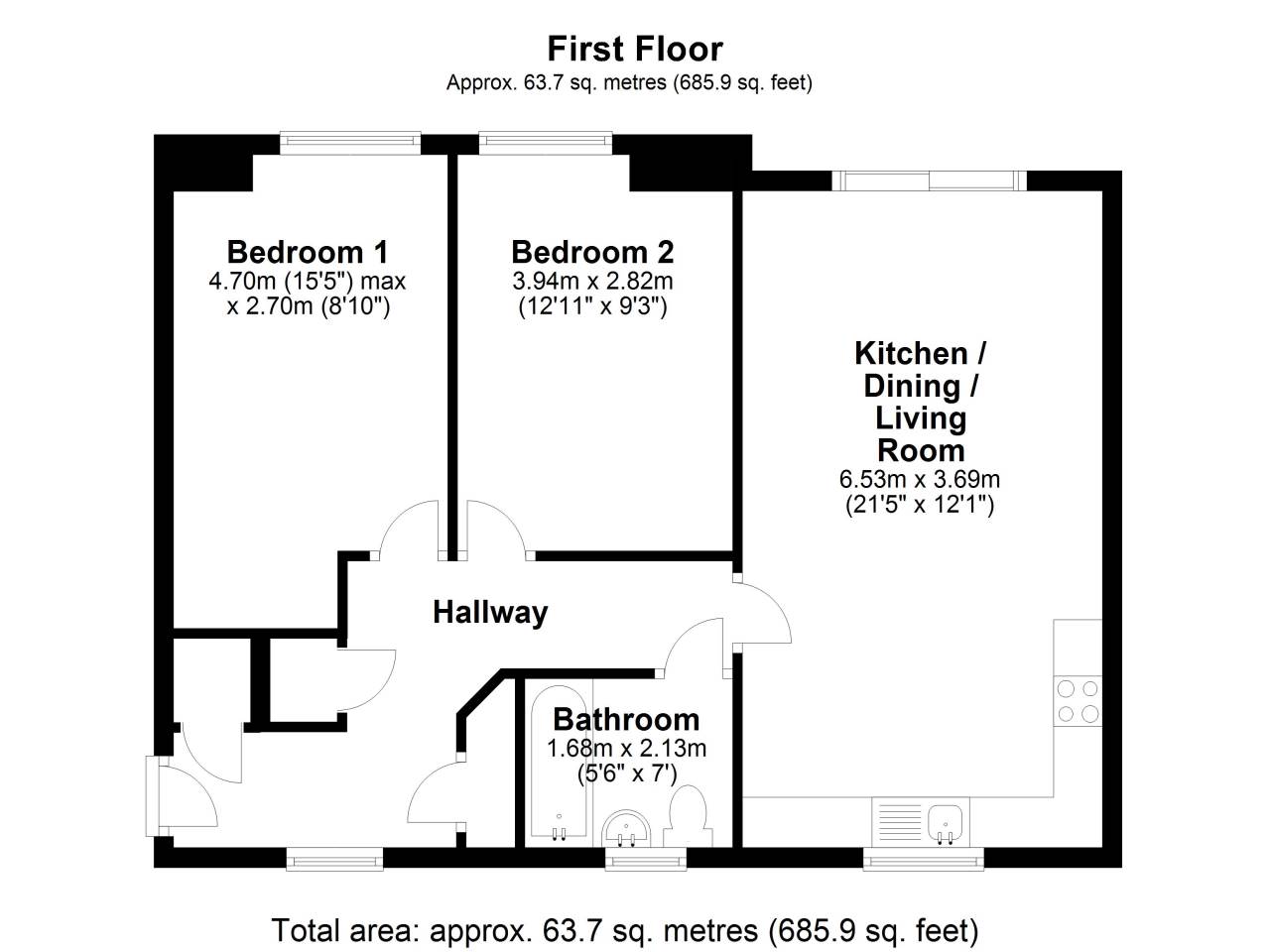 2 Bedrooms Flat to rent in Chieftain Way, Cambridge CB4