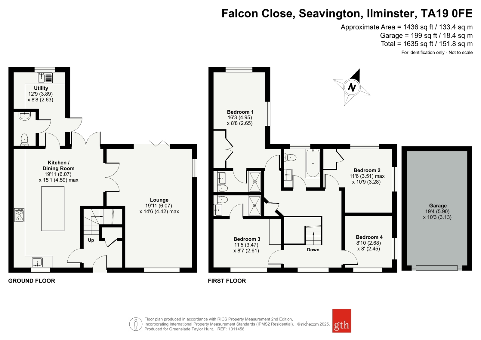 3, Falcon Close, Ilminster floorplan