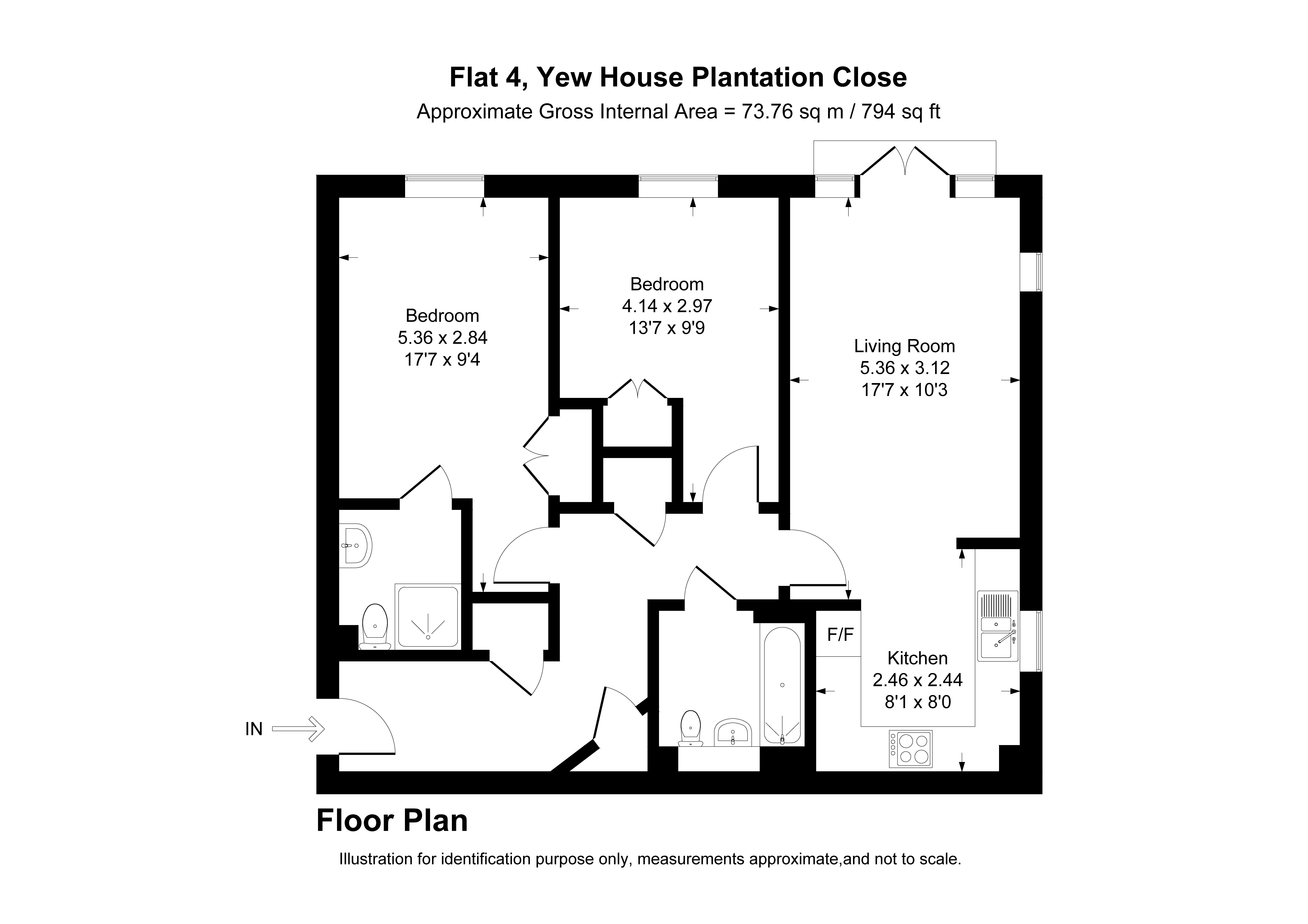 Flat 4, Yew House, 2, Plantation Close, Hertfordshire floorplan
