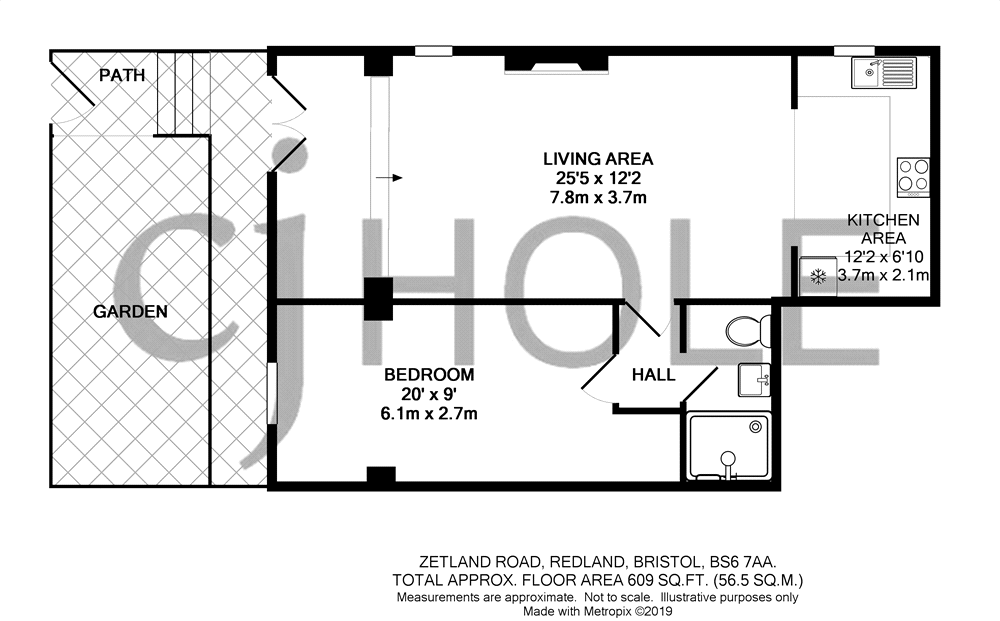 1 Bedrooms Flat to rent in Zetland Road, Redland, Bristol BS6
