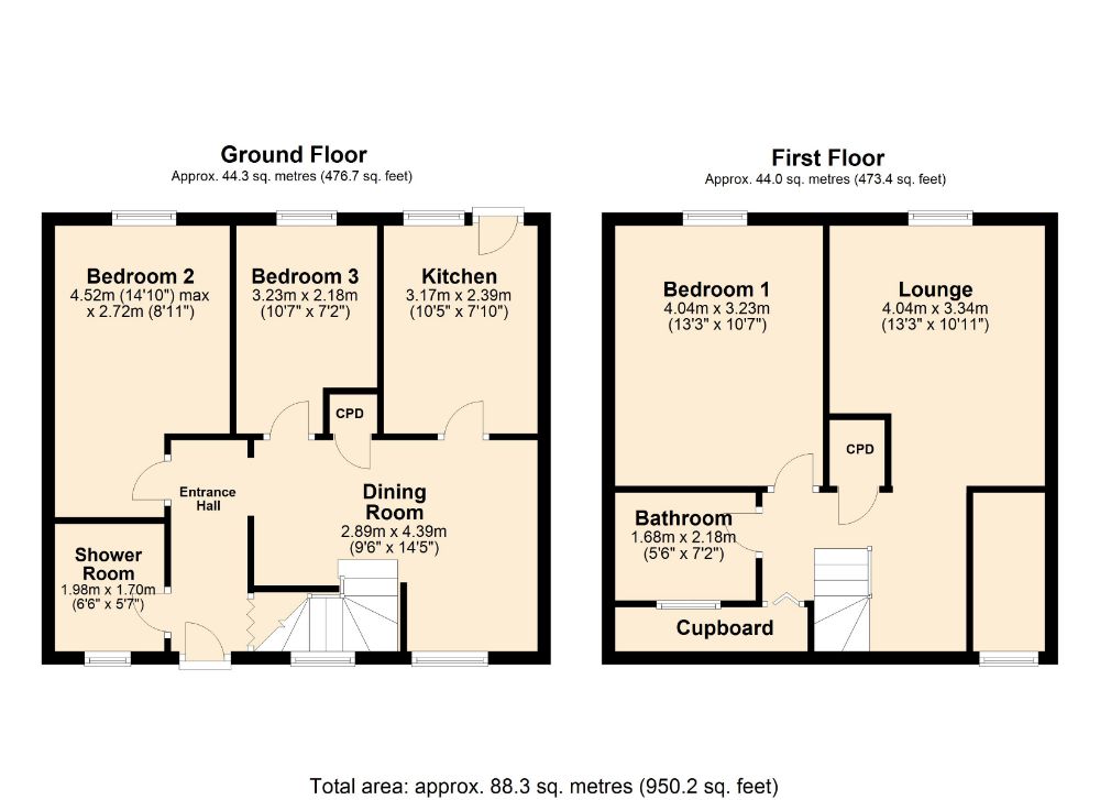 3 Bedrooms Terraced house for sale in Hembury Place, Briar Hill, Northampton NN4