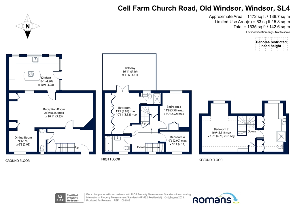 2 Cell Farm,, Church Road, Windsor floorplan