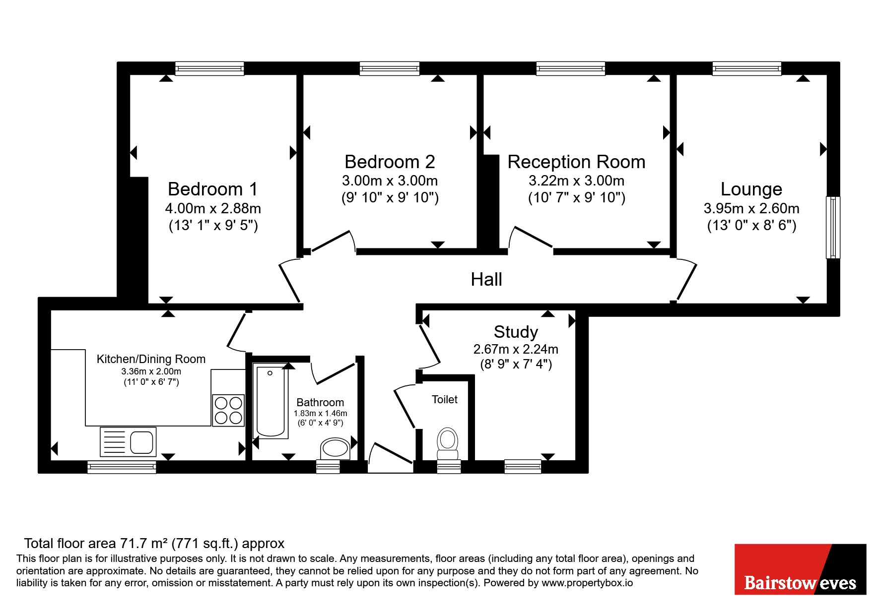 Flat 36 Corbin House,, Bromley High Street, London floorplan