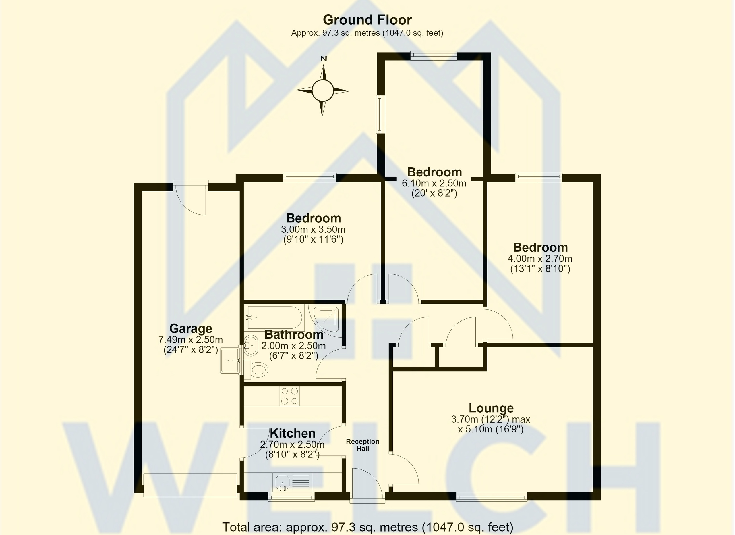 6, Sun Grove, Wem, Shrewsbury, Shropshire floorplan