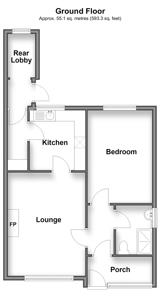 Amos Hill, Totland Bay floorplan