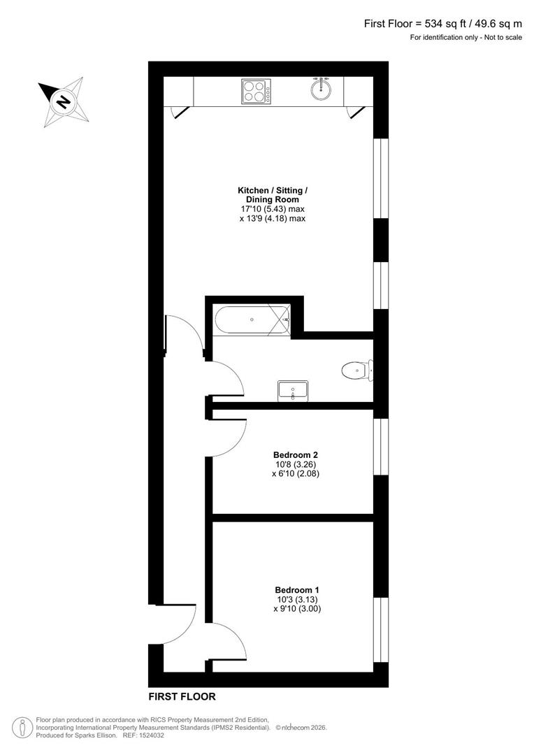 Flat 1, 111A, Winchester Road, Chandler's Ford floorplan