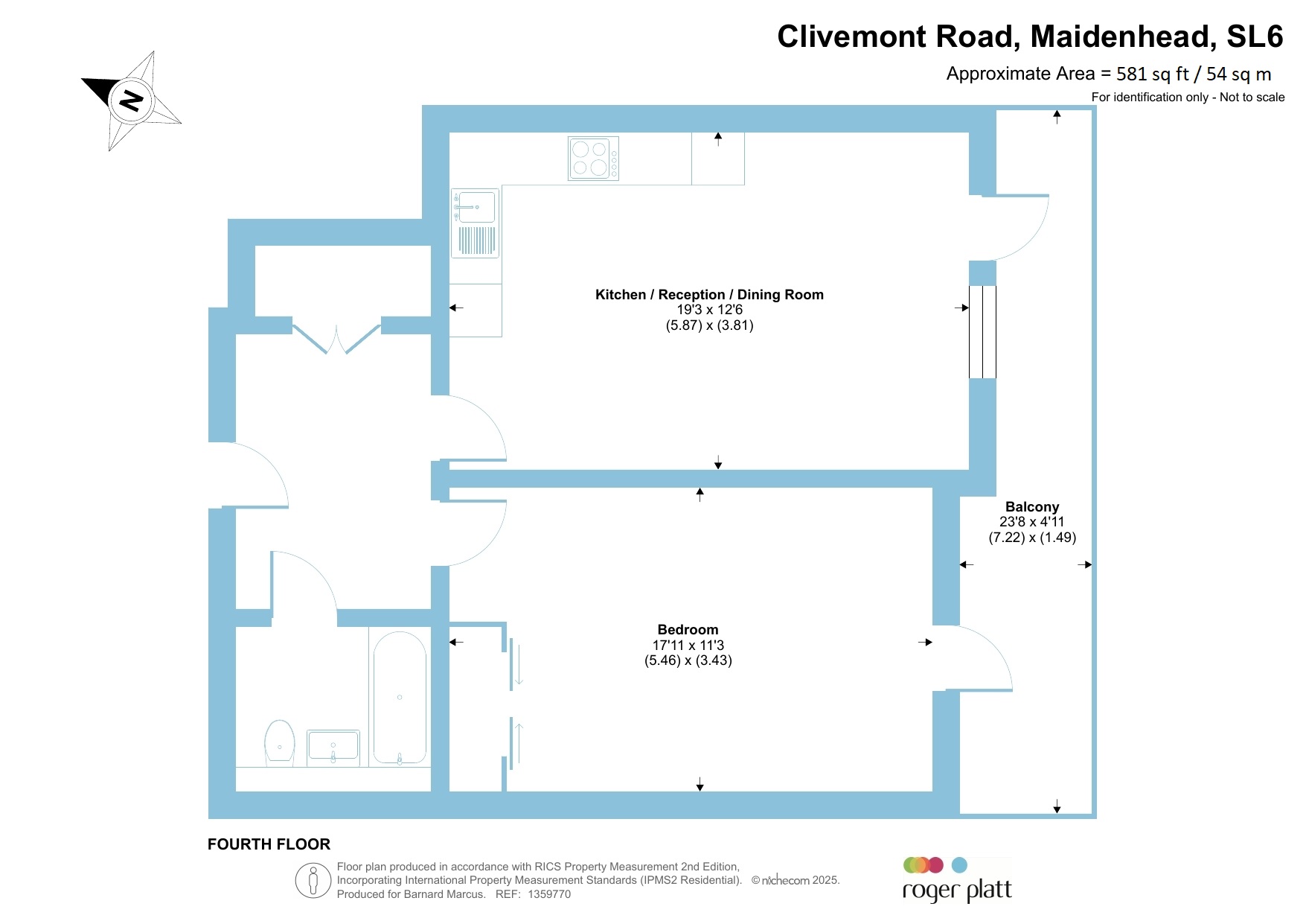Flat 43, Marlborough House, Clivemont Road, Maidenhead floorplan