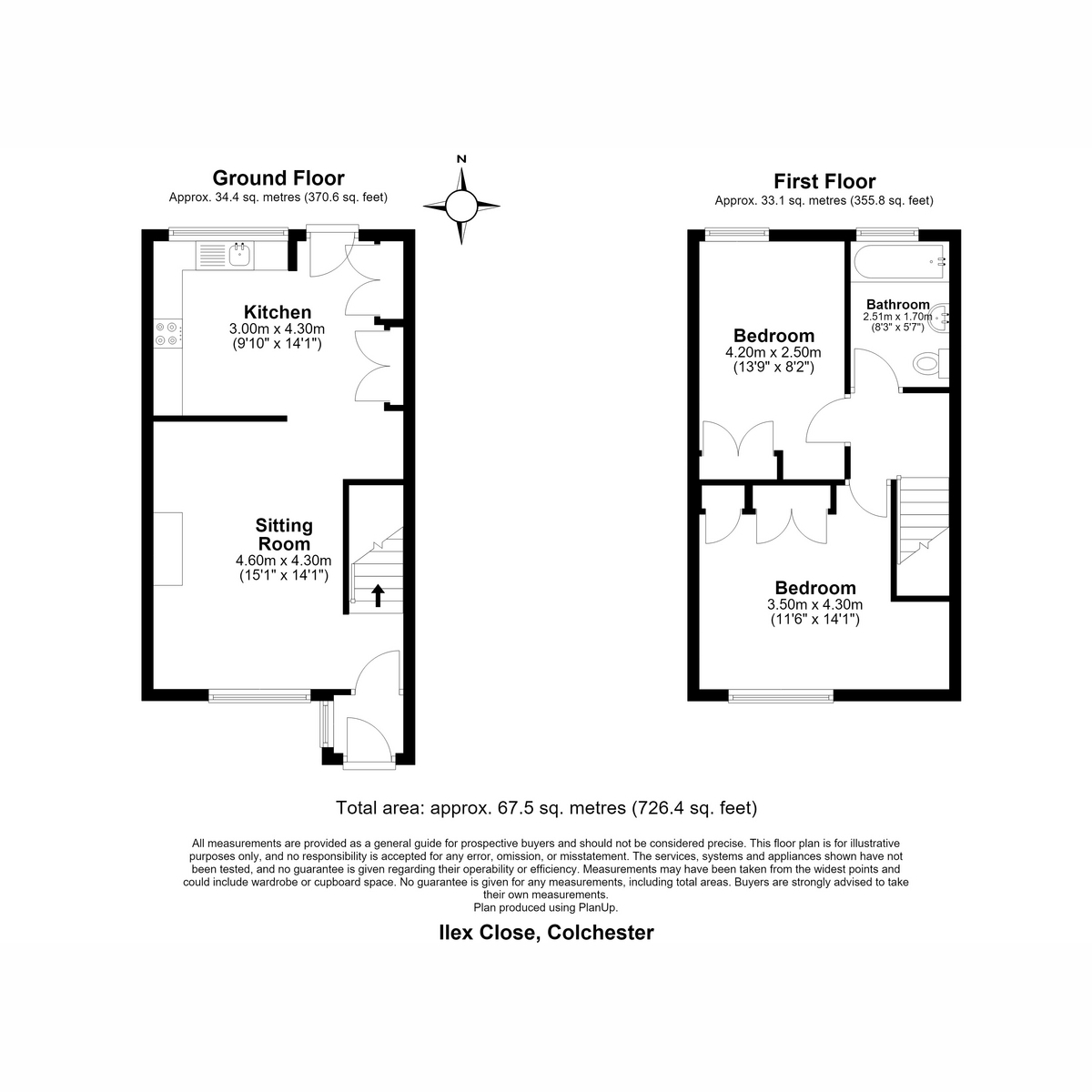 18, Ilex Close, Colchester floorplan