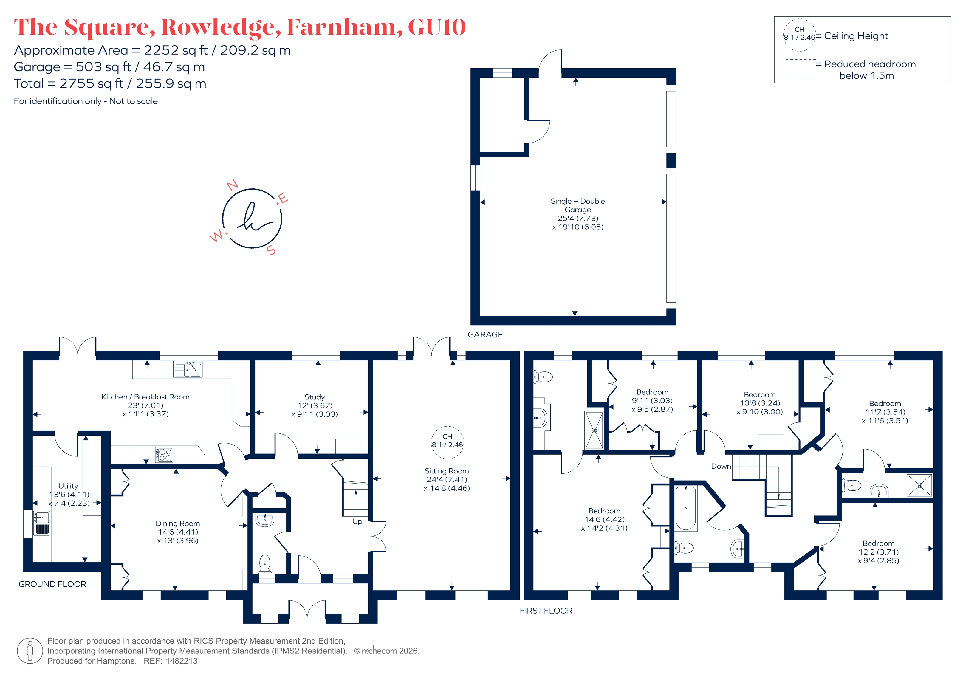 Spring Wood House, 1A, The Square, Rowledge, Farnham floorplan