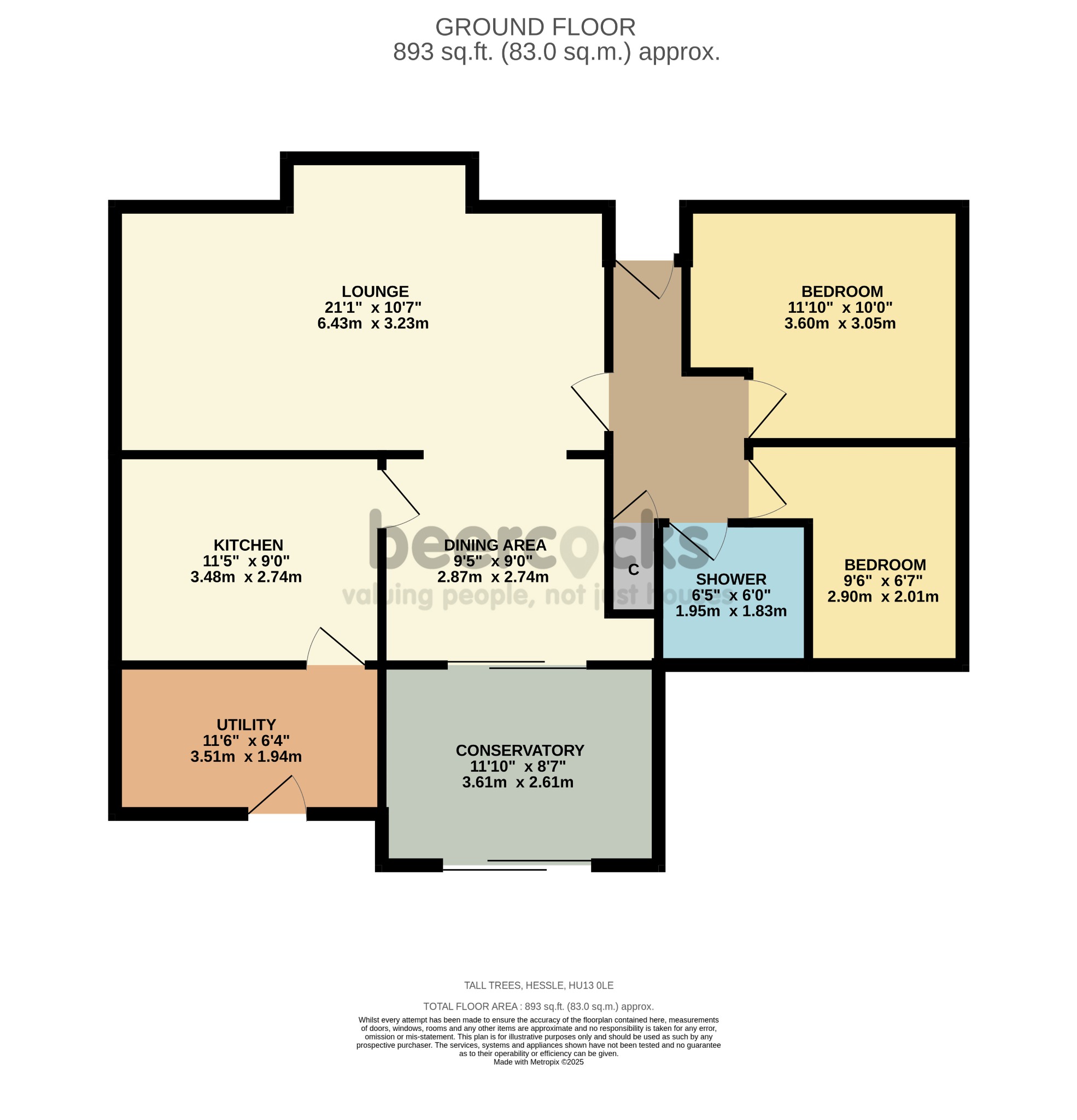 14, Tall Trees, Hessle floorplan
