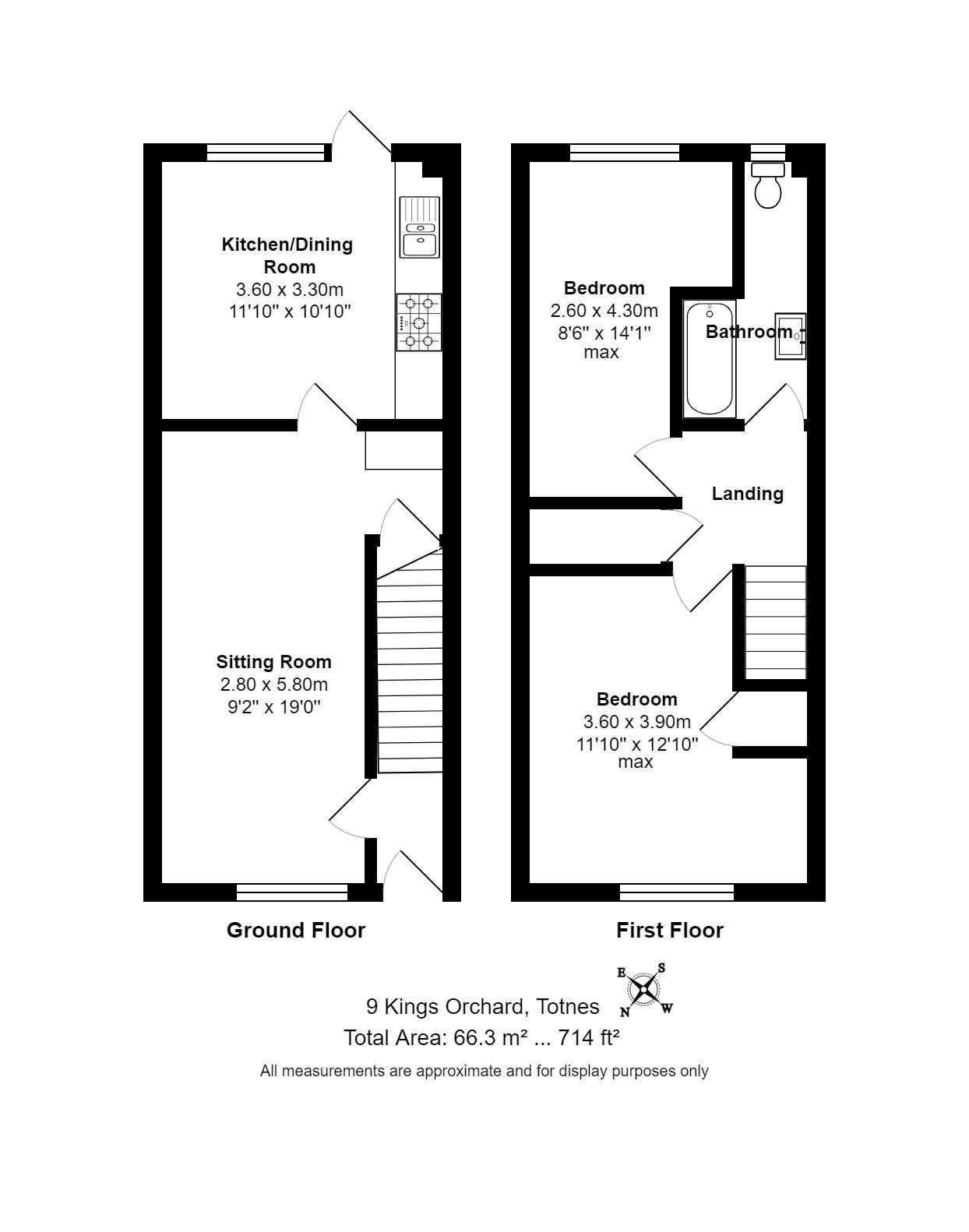Kings Orchard, Totnes TQ9, 2 bedroom terraced house for sale 64940792