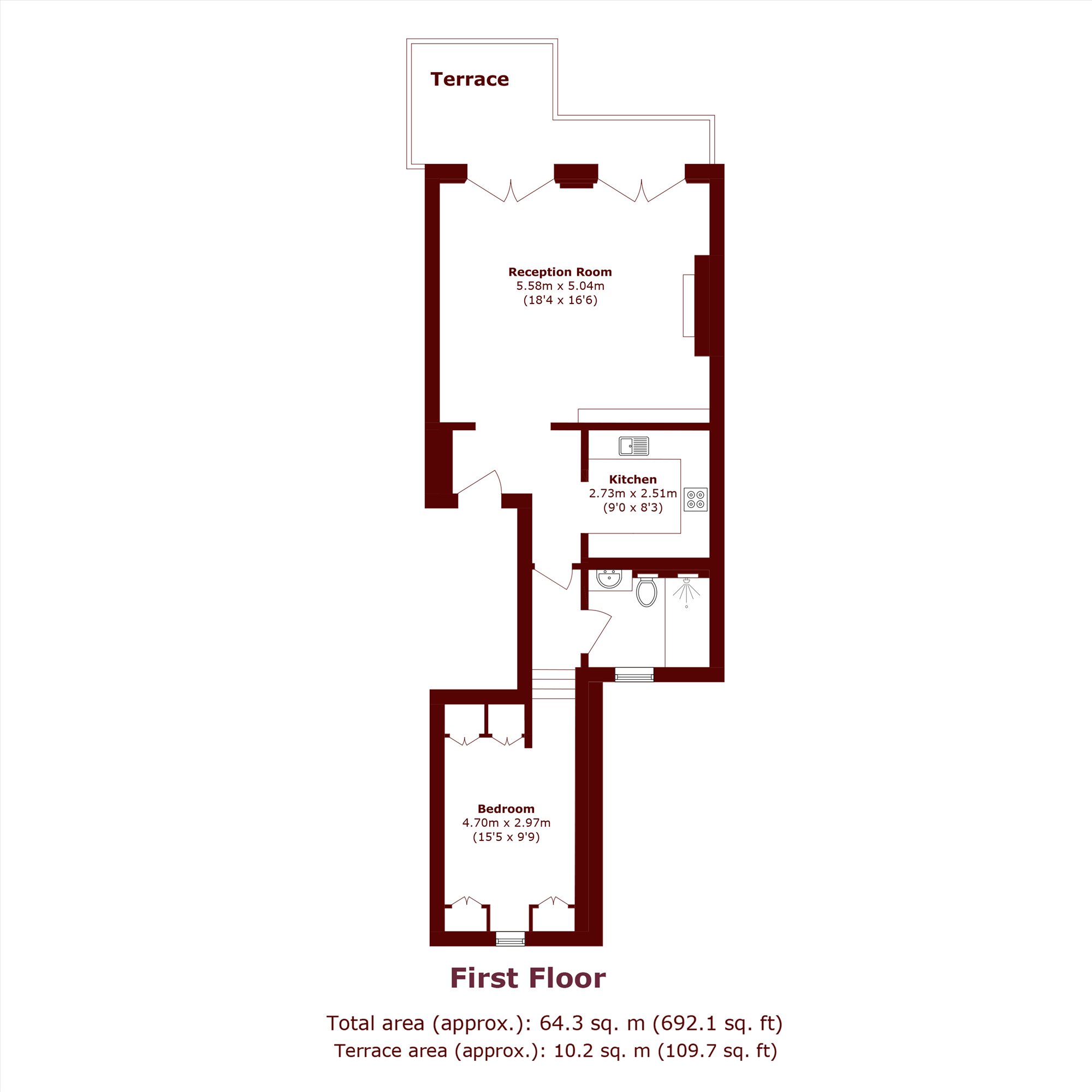 Flat 3, 69, Belgrave Road, London floorplan