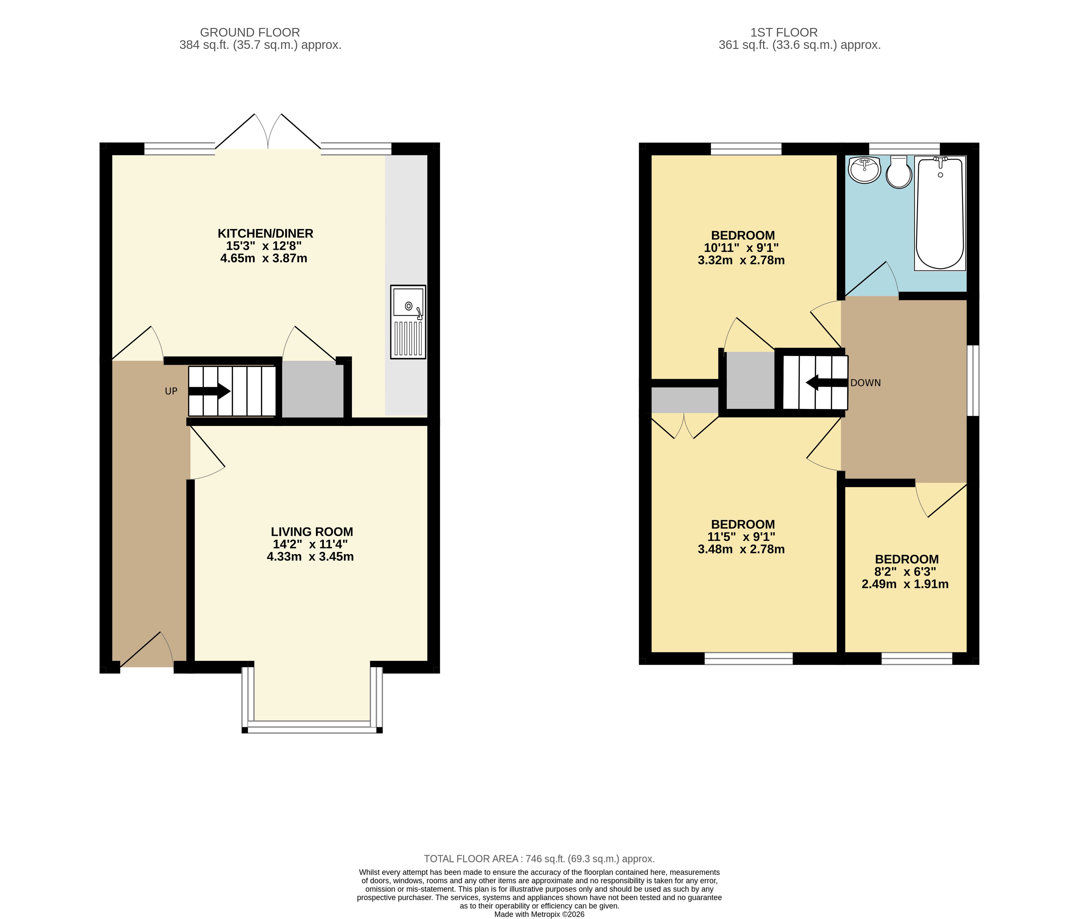 7, Coleshill Place, Bradwell Common floorplan