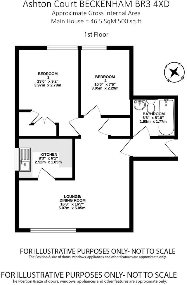 Flat 9 Ashton Court, 4 Hayne Road, Beckenham floorplan