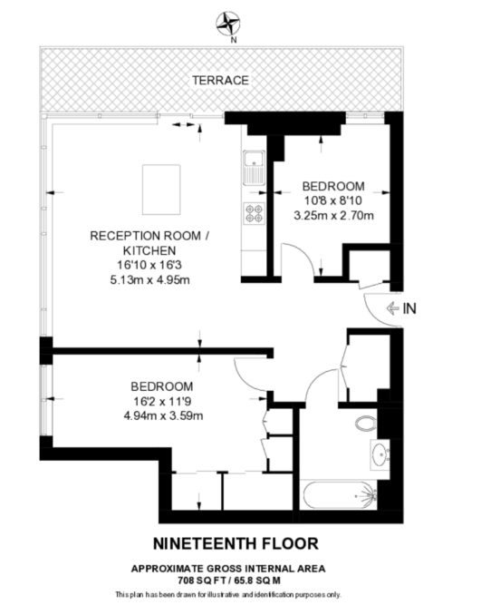 Flat 1901, Norton House,, Duke of Wellington Avenue, Woolwich floorplan