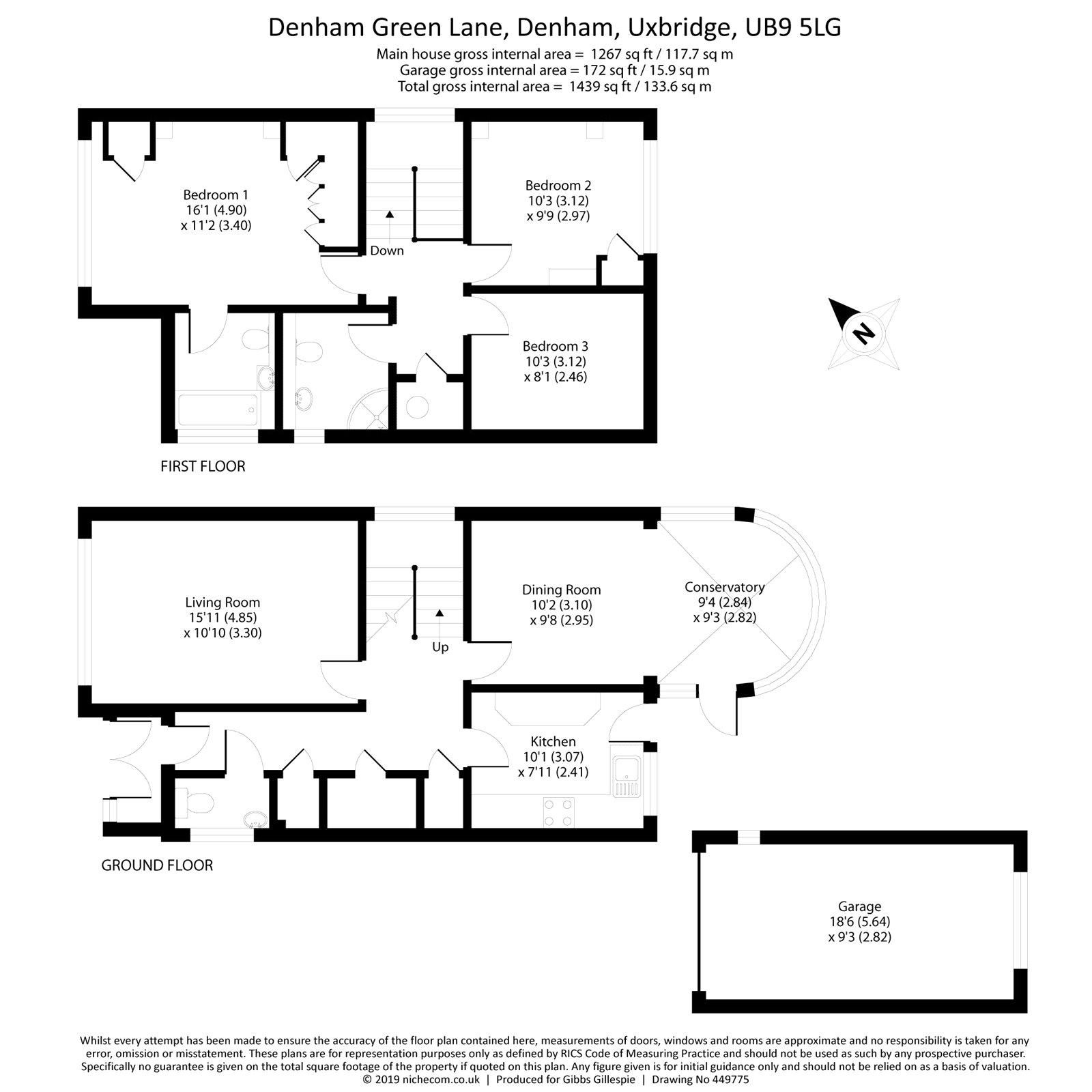 3 Bedrooms Detached house for sale in Denham Green Lane, Denham, Buckinghamshire UB9