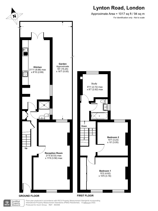 125, Lynton Road, London floorplan