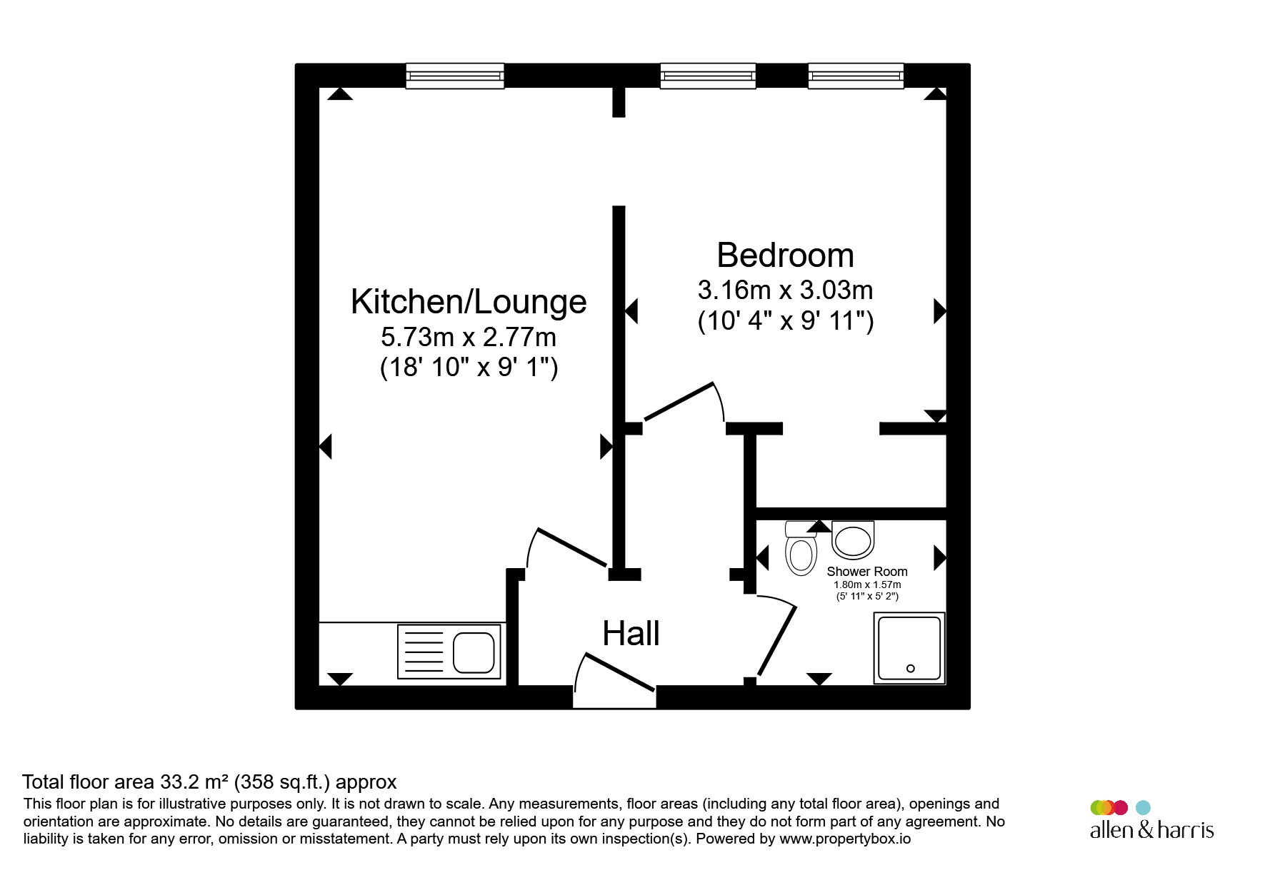 2/2, 11, New Street, Paisley floorplan
