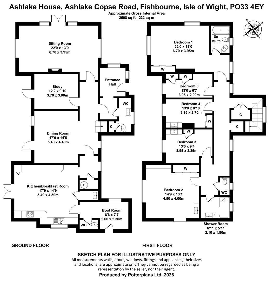 Ashlake House, Ashlake Copse Road, Fishbourne floorplan