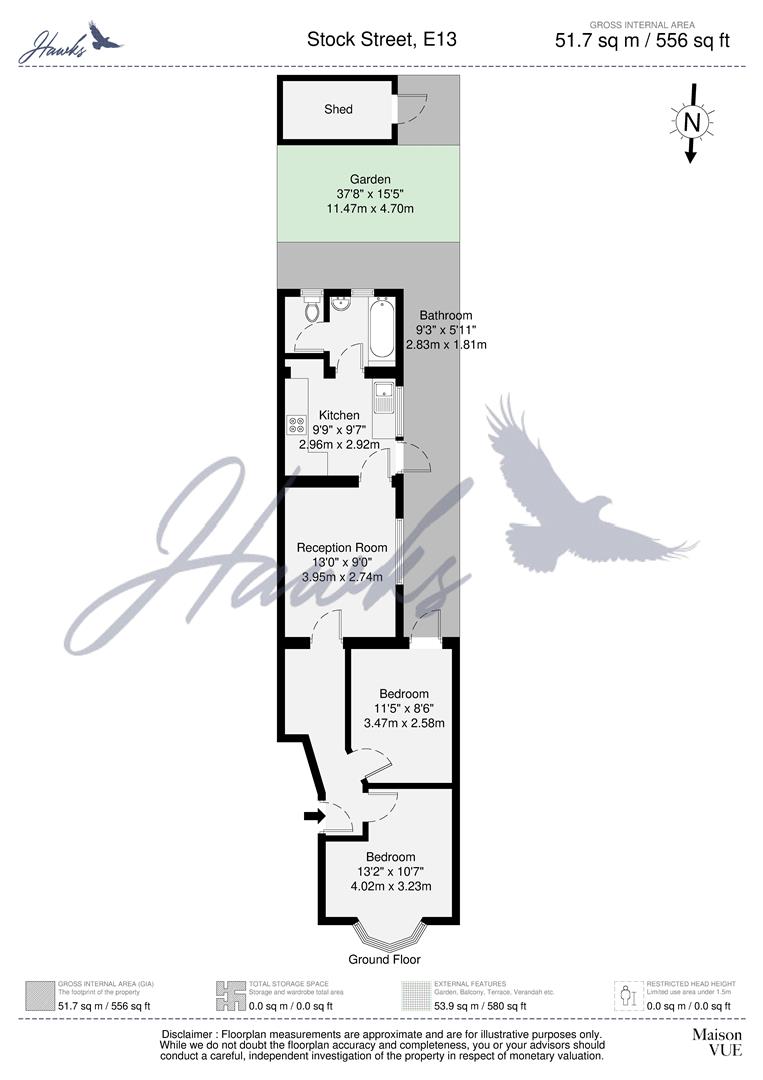 Stock Street, London floorplan