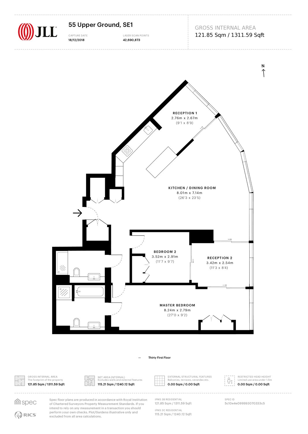 2 Bedrooms Flat to rent in Southbank Tower, 55 Upper Ground, London SE1