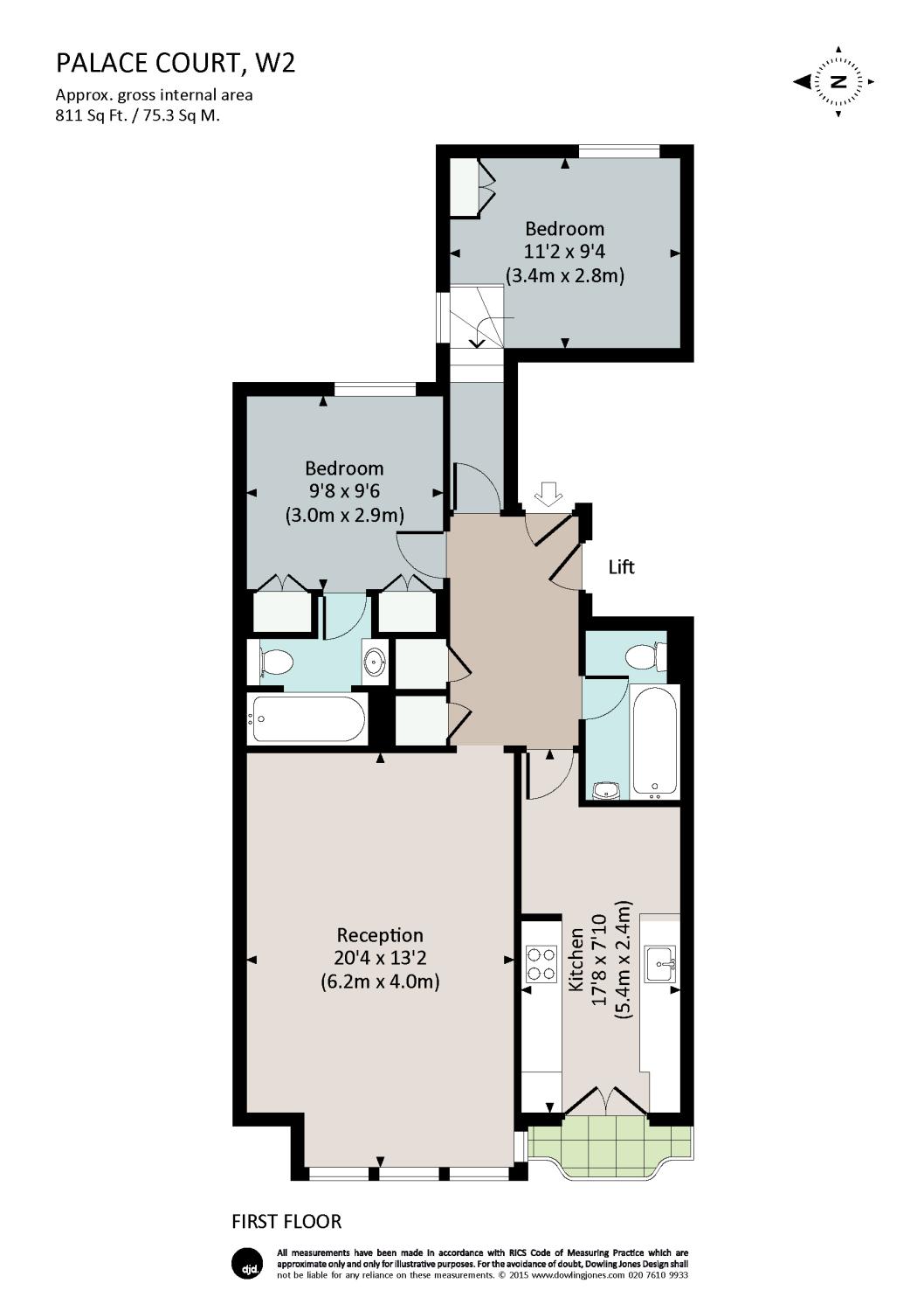 2 Bedrooms Flat to rent in Palace Court, London W2