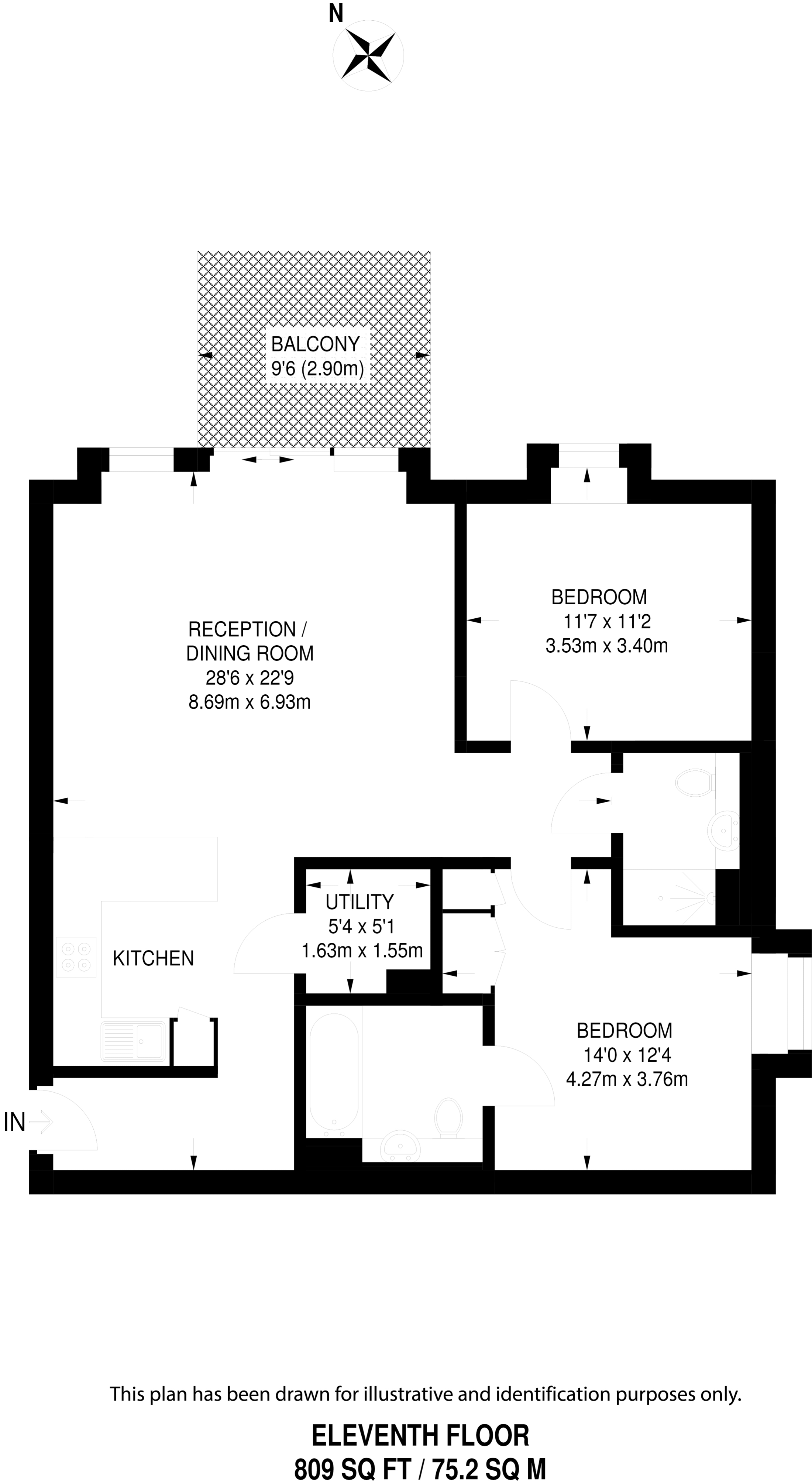 Elvin Gardens, Wembley floorplan