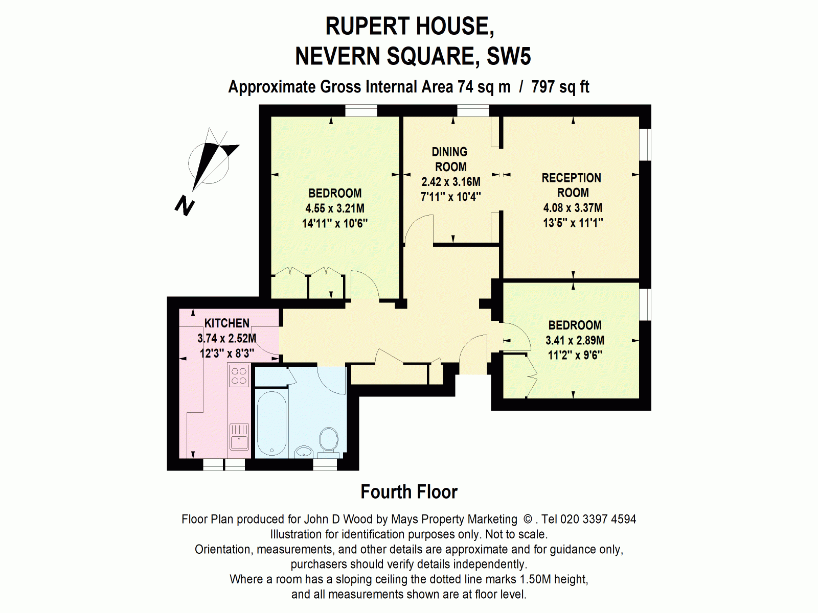 Flat 31, Rupert House,, Nevern Square, Earl's Court floorplan