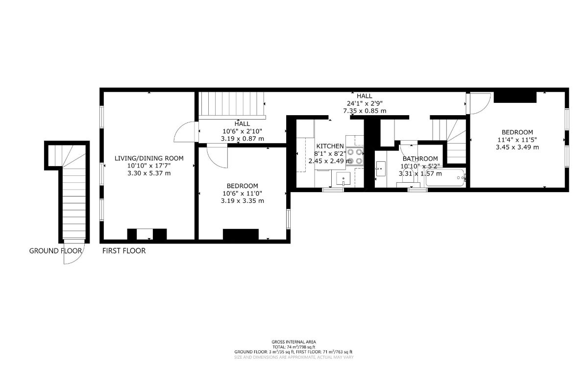 64 Clementina Road, London floorplan