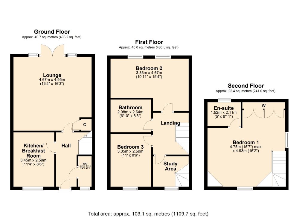 Charlecote Way, Middlemore, Daventry NN11, 3 bedroom town house for