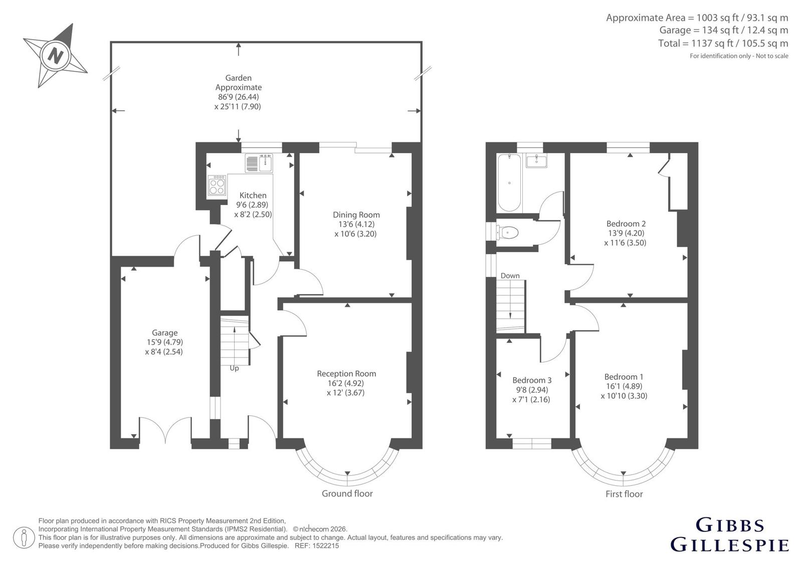 15, Woodcroft Avenue, Middlesex floorplan