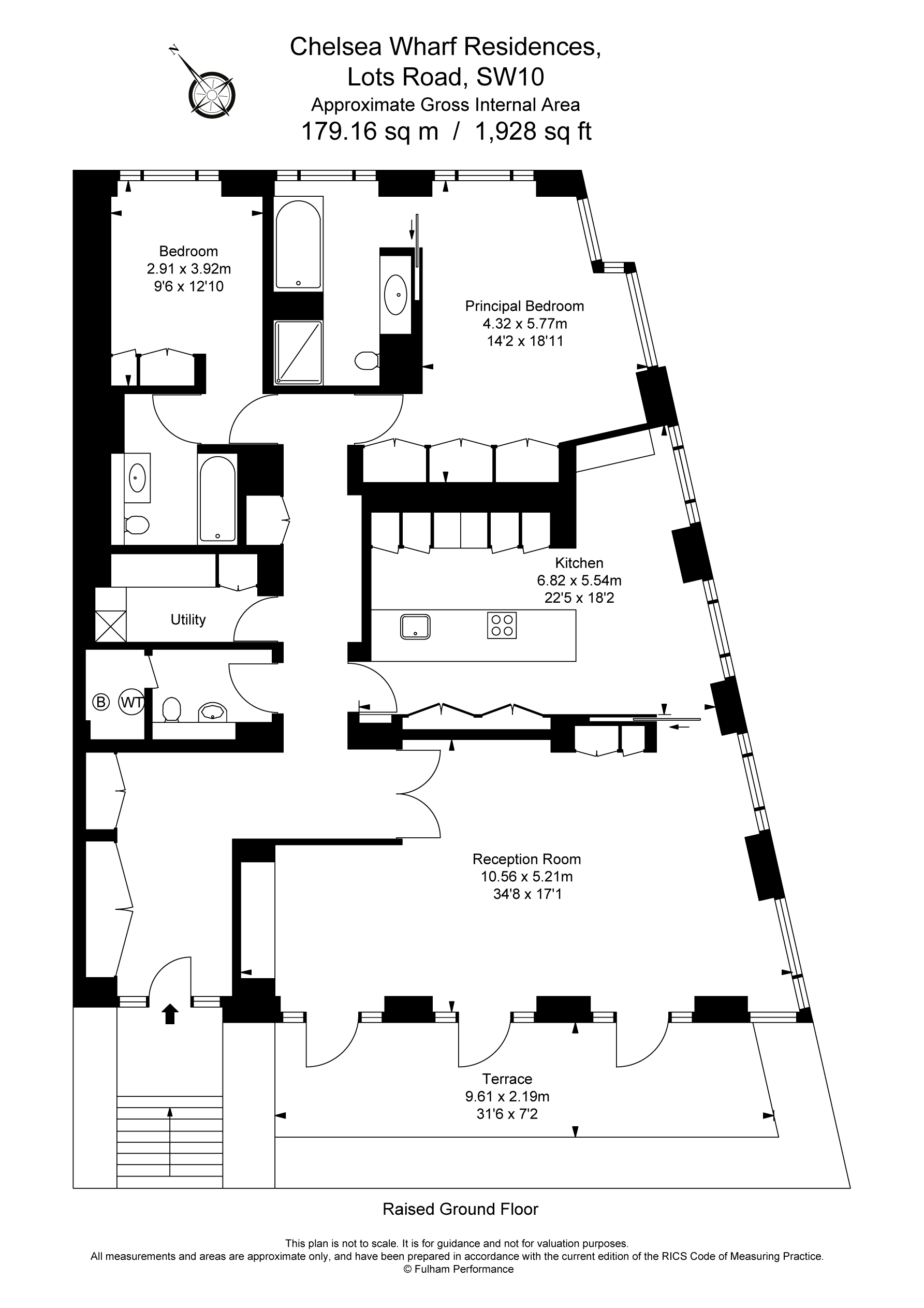 Flat 1,, Chelsea Wharf Residences, London floorplan