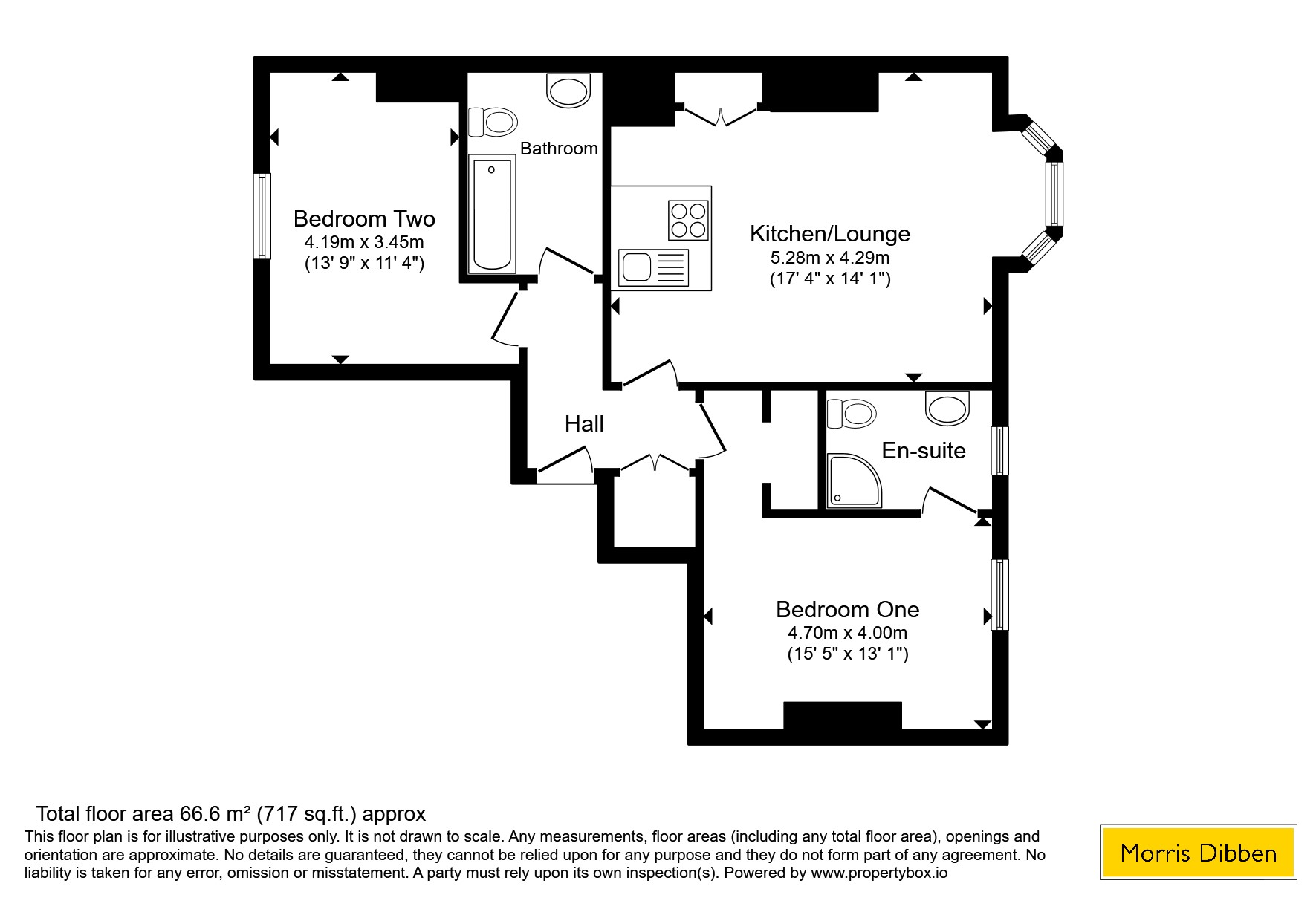 Flat 3, 17, Yarborough Road, Hampshire floorplan