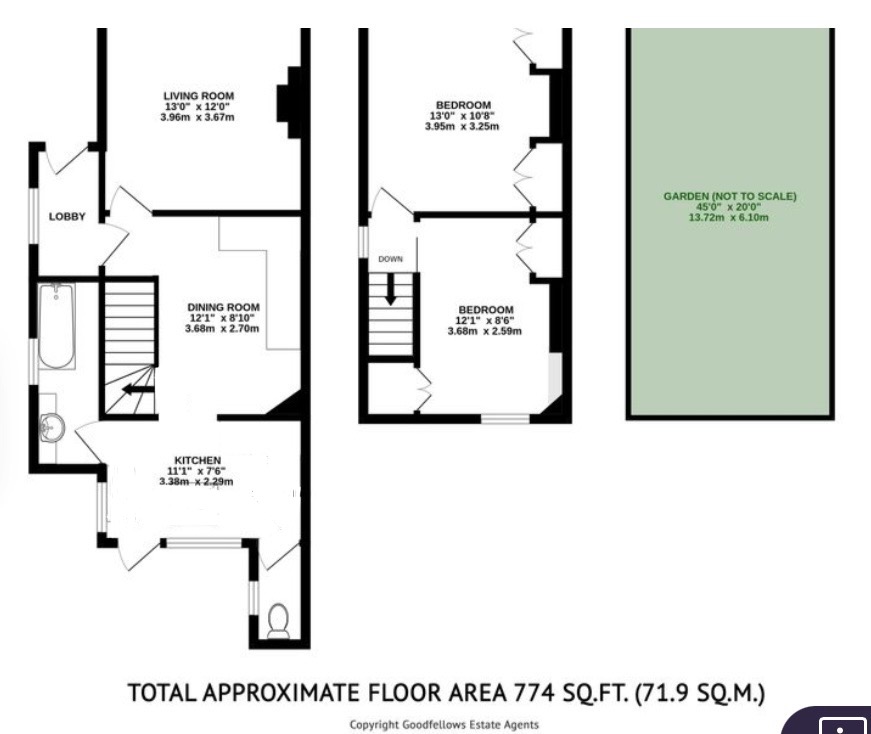 60, Crown Lane, Morden floorplan