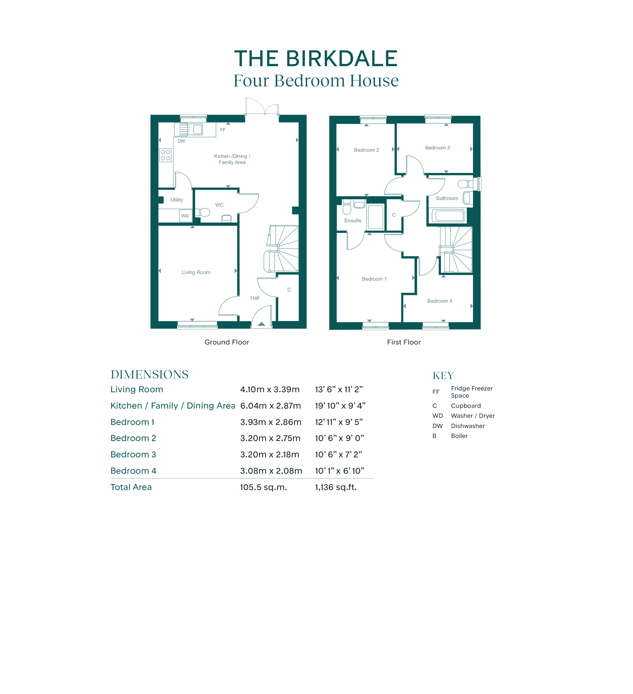 66 Underborough Way - Birkdale 1mrf, Leaf Living at Western Gate, Northampton NN7, Northampton floorplan