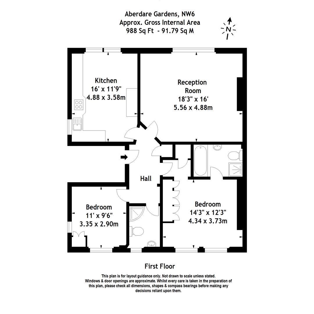 Aberdare Gardens, London floorplan
