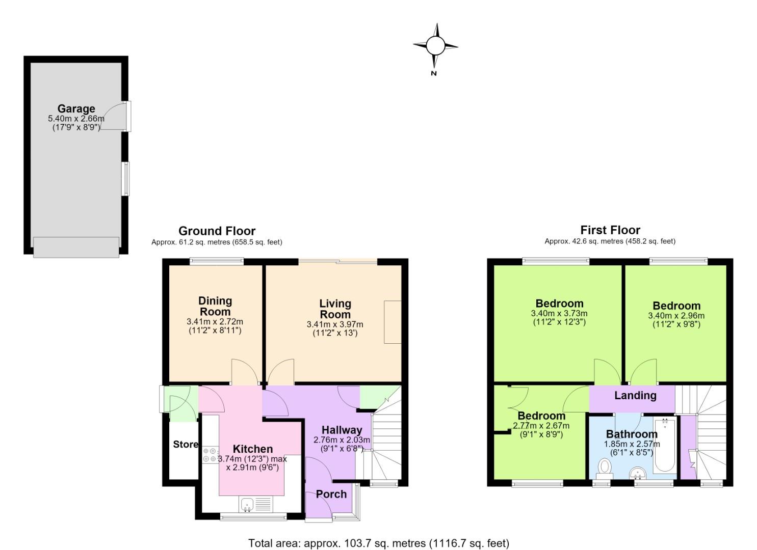 53, Stowe Avenue, Nottingham floorplan
