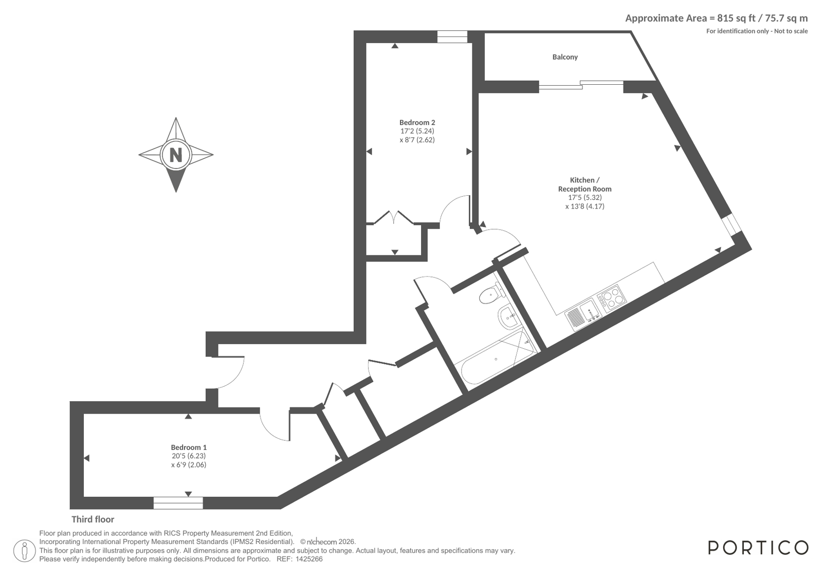 Flat 34,, Ampere House, London floorplan