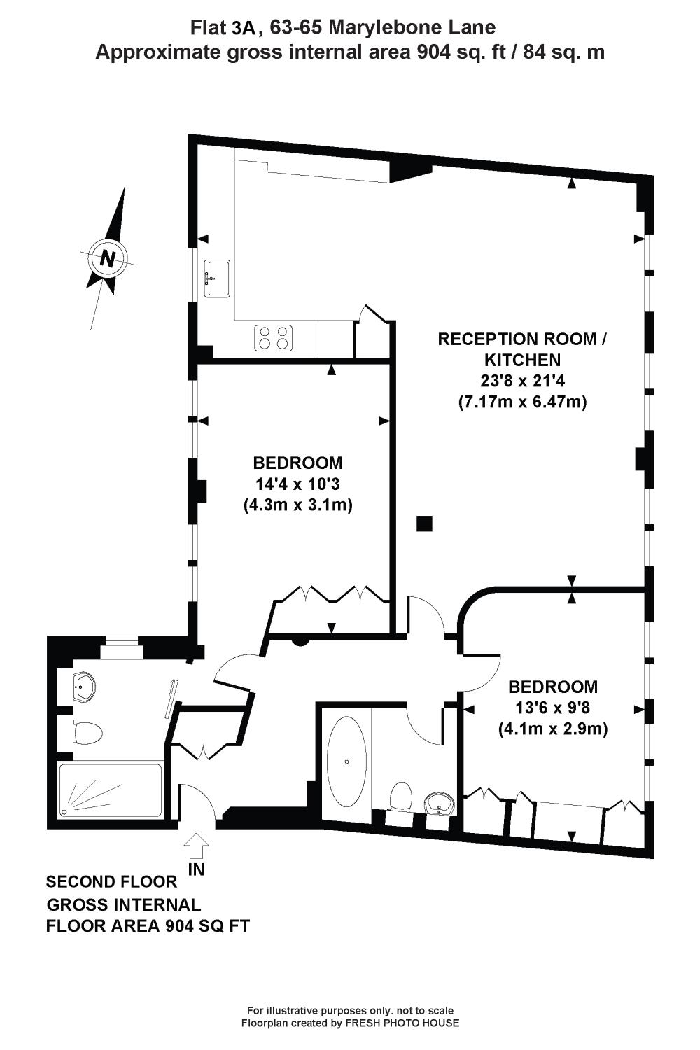 2 Bedrooms Flat to rent in Bulstrode Street, Marylebone, London W1U