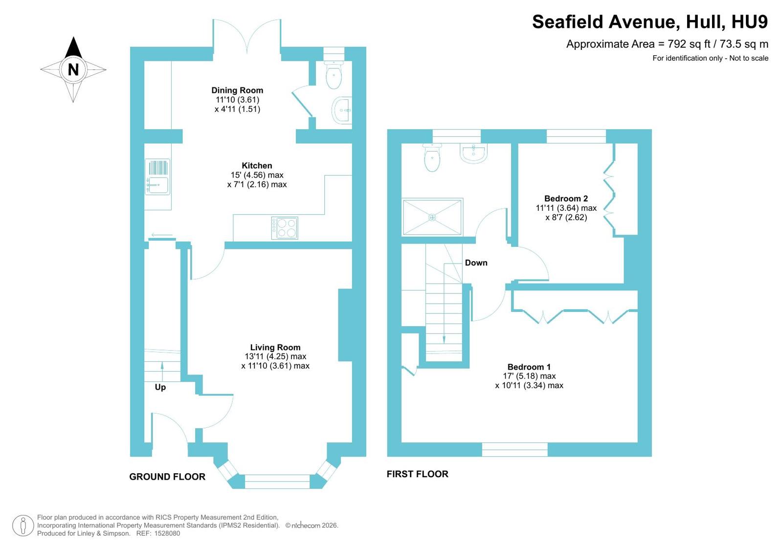 44, Seafield Avenue, Hull floorplan