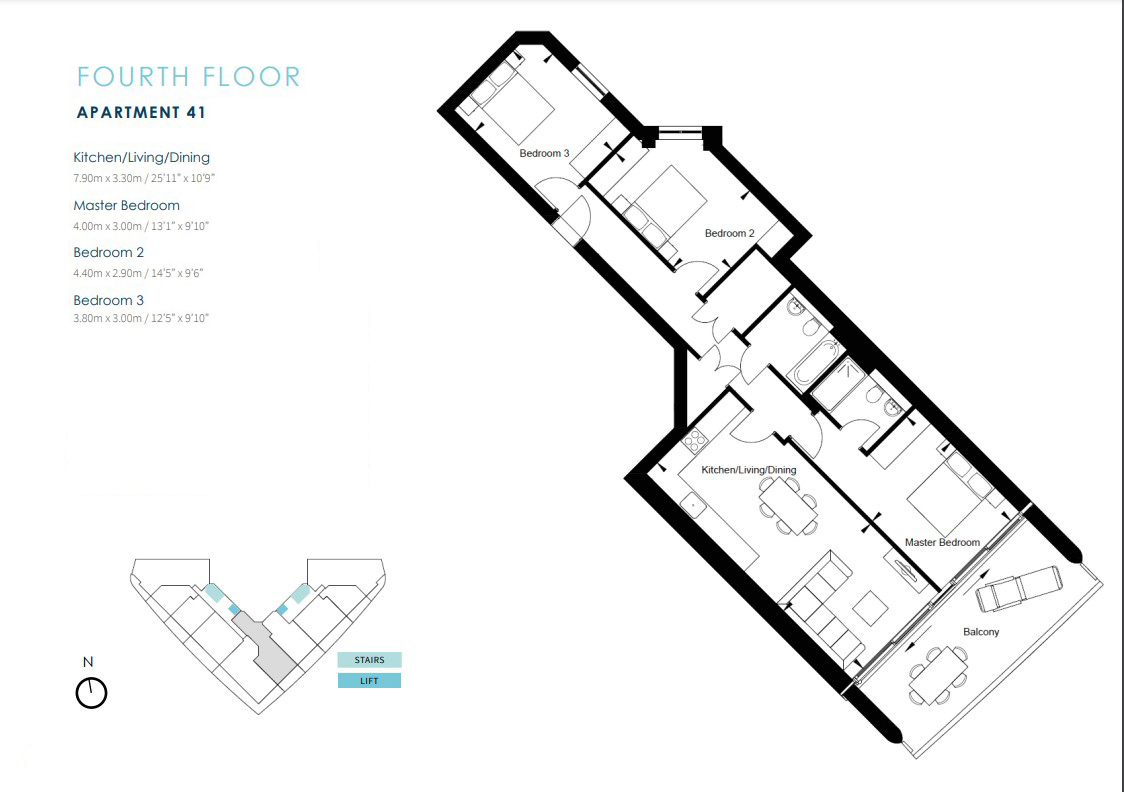 41 The Liner, Falmouth floorplan
