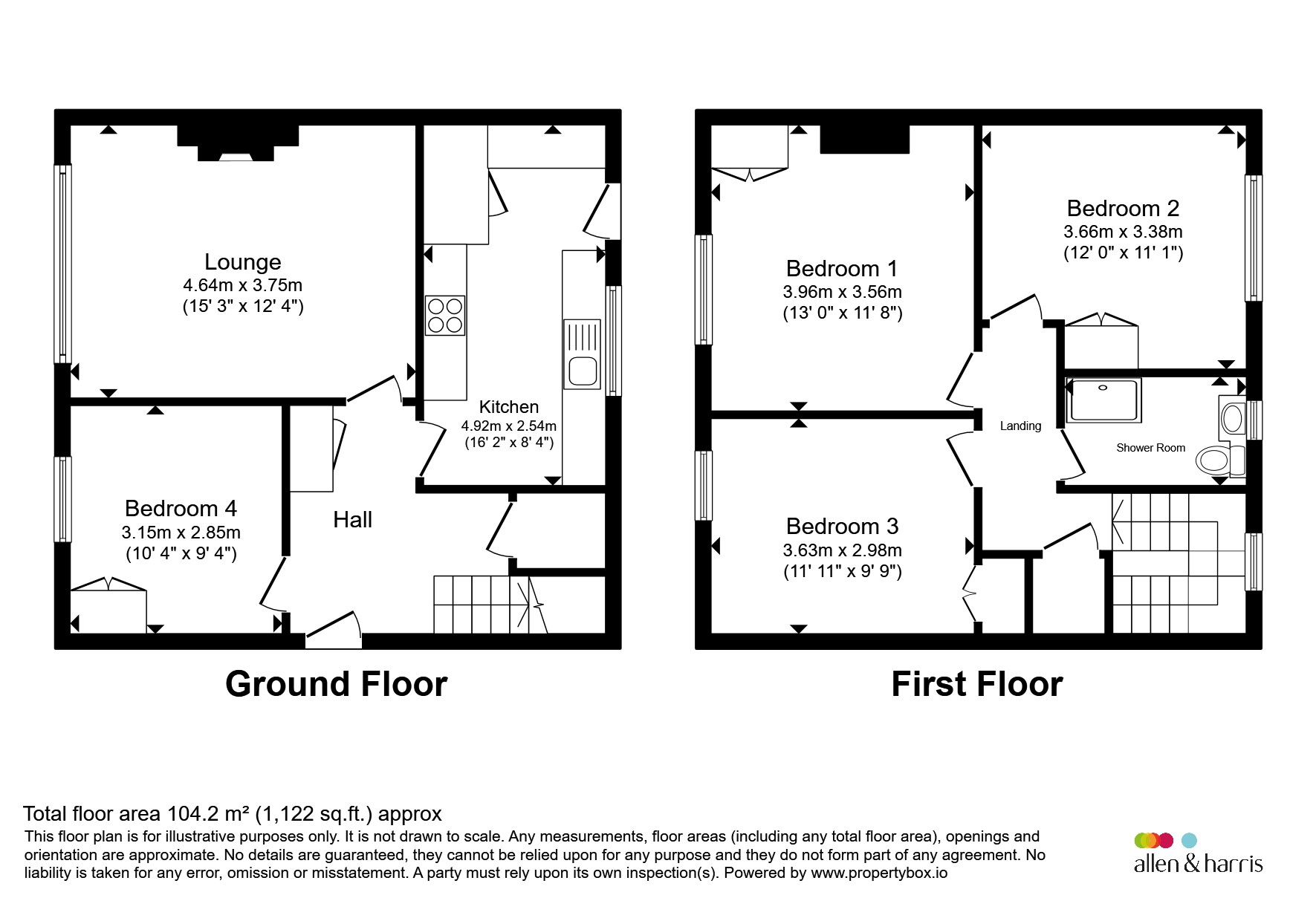 66, Glenside Avenue, Glasgow floorplan